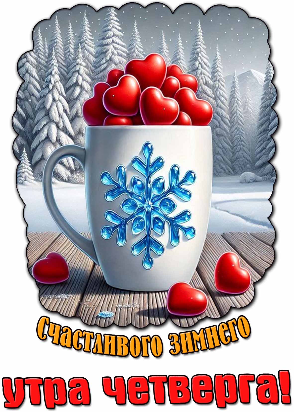 Картинка счастливого зимнего утра четверга
