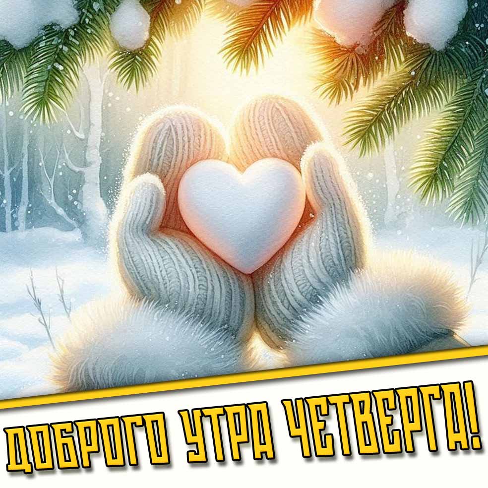 Доброго утра четверга! - романтическая зимняя картинка