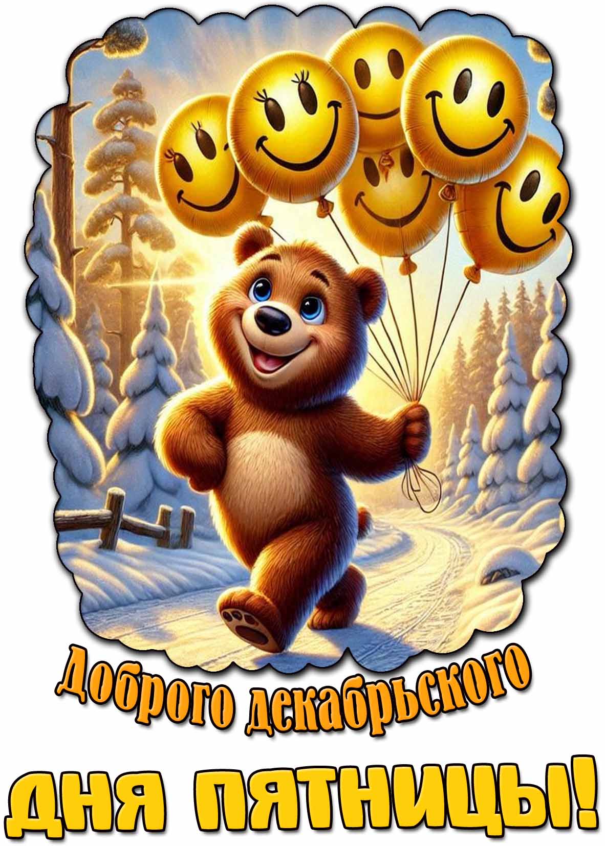 Картинка доброго декабрьского дня пятницы