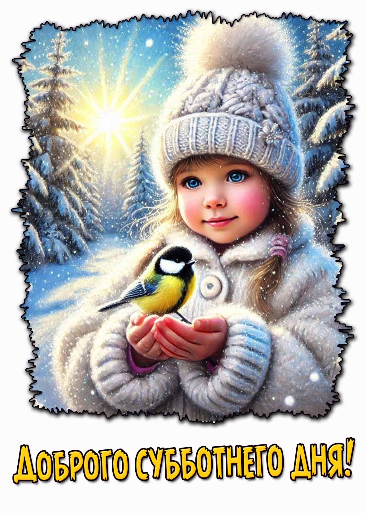 Зимняя картинка доброго субботнего дня