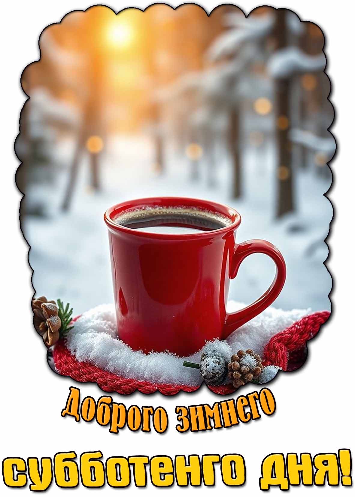 Картинка доброго зимнего субботнего дня