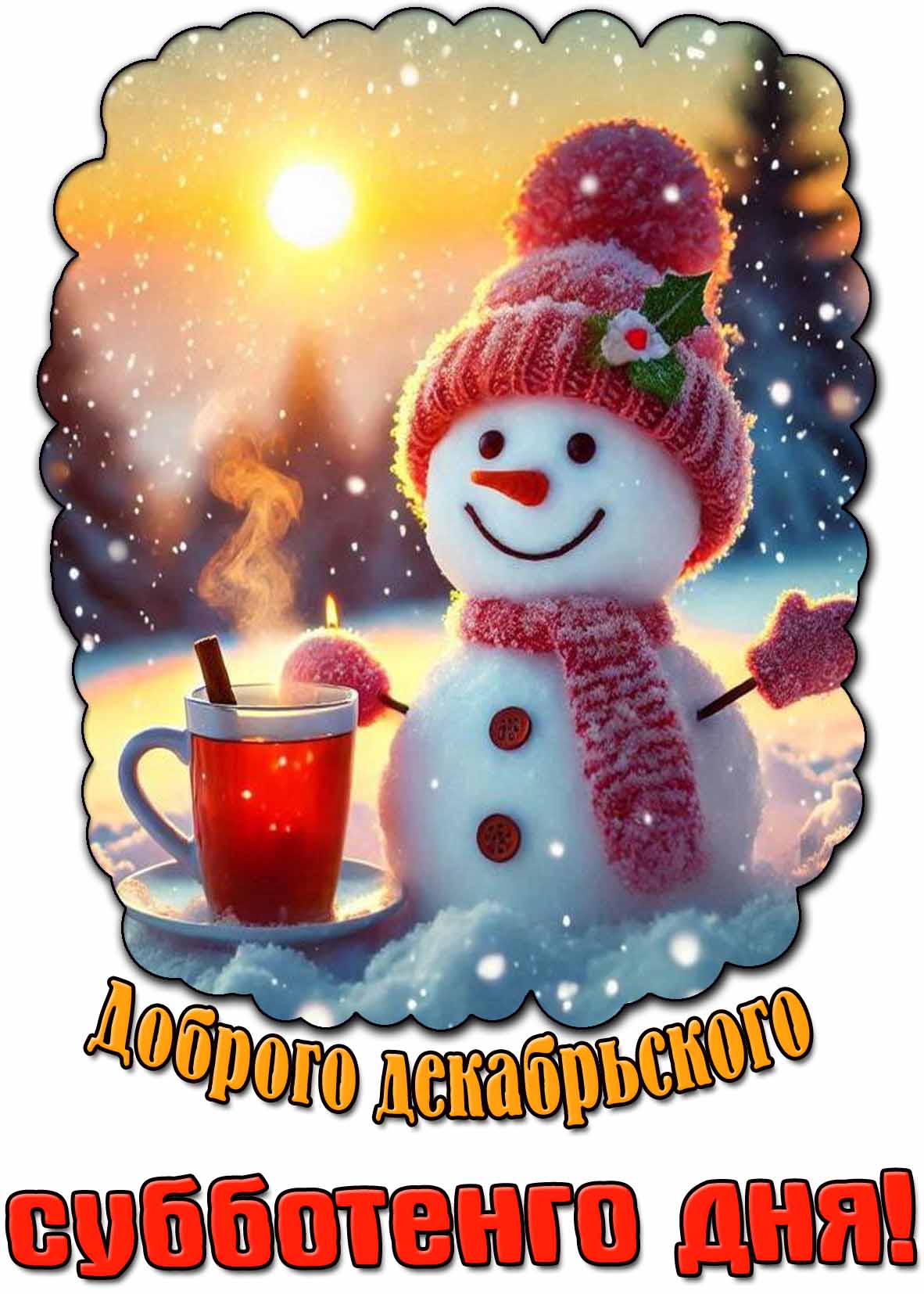Картинка доброго декабрьского субботнего дня
