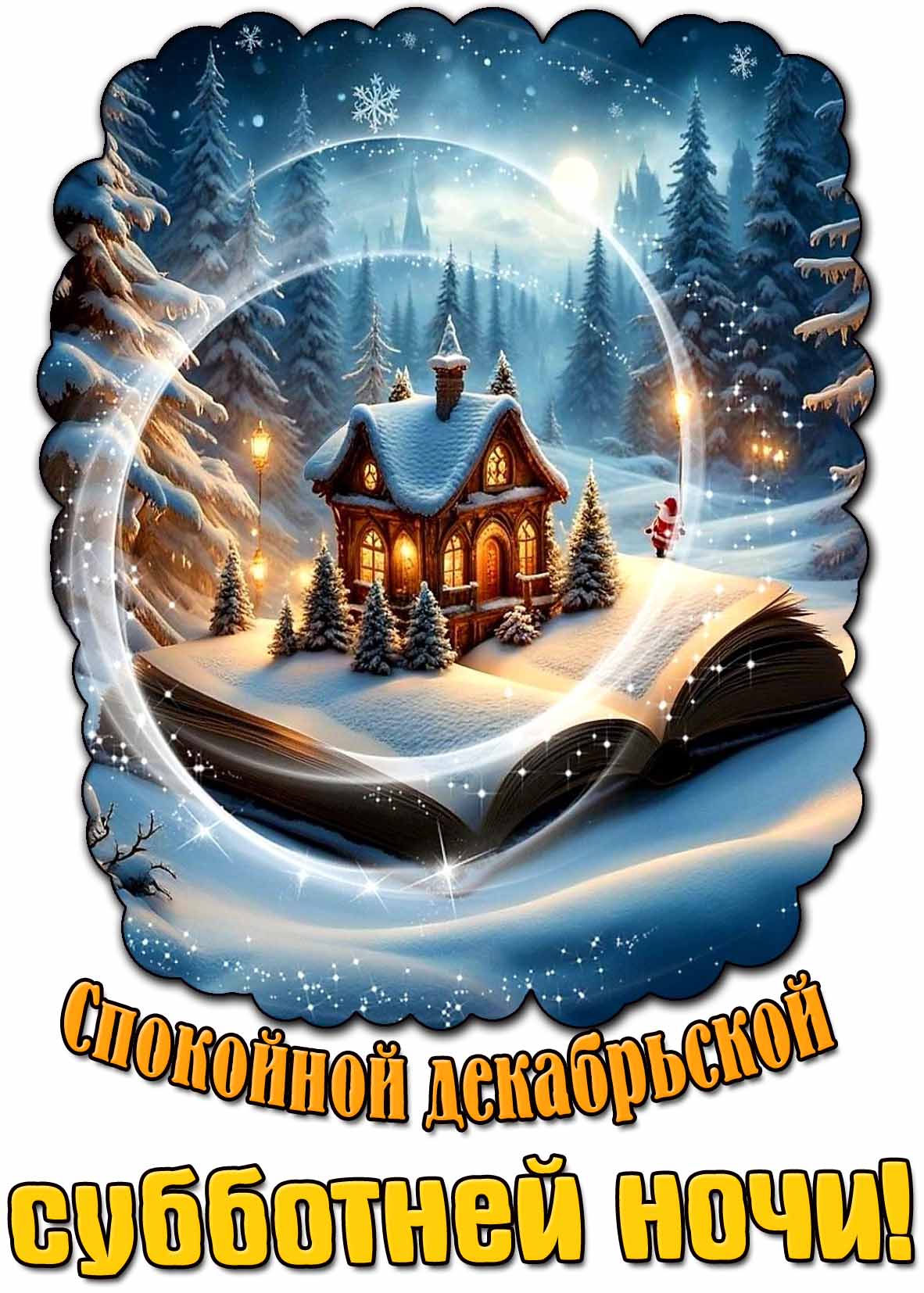 Картинка спокойной декабрьской субботней ночи
