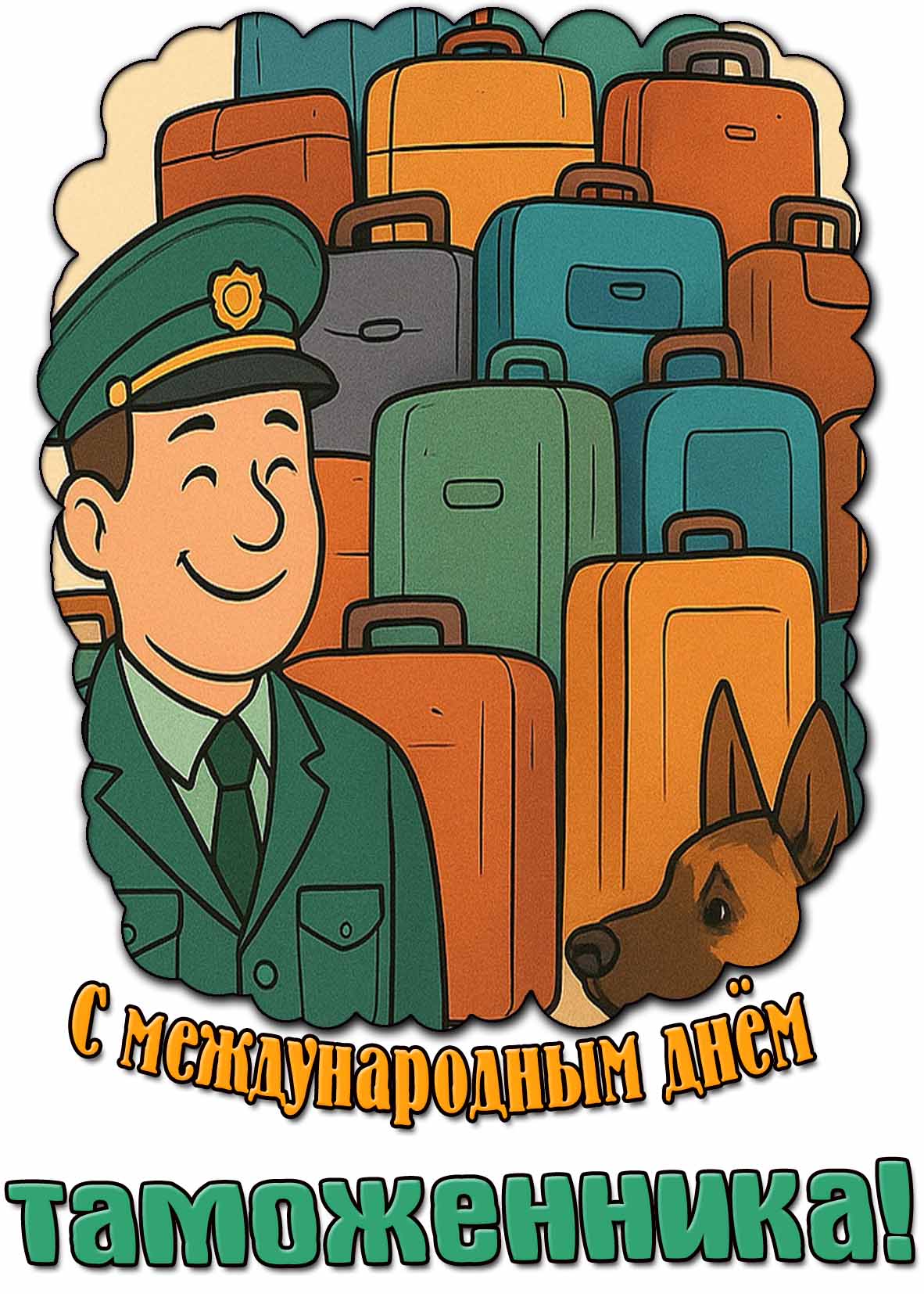 С Международным днём таможенника! - открытка