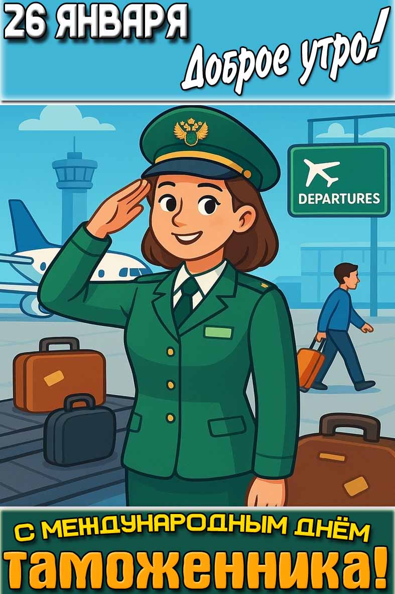 Картинка "26 января доброе утро! С Международным днём таможенника!"