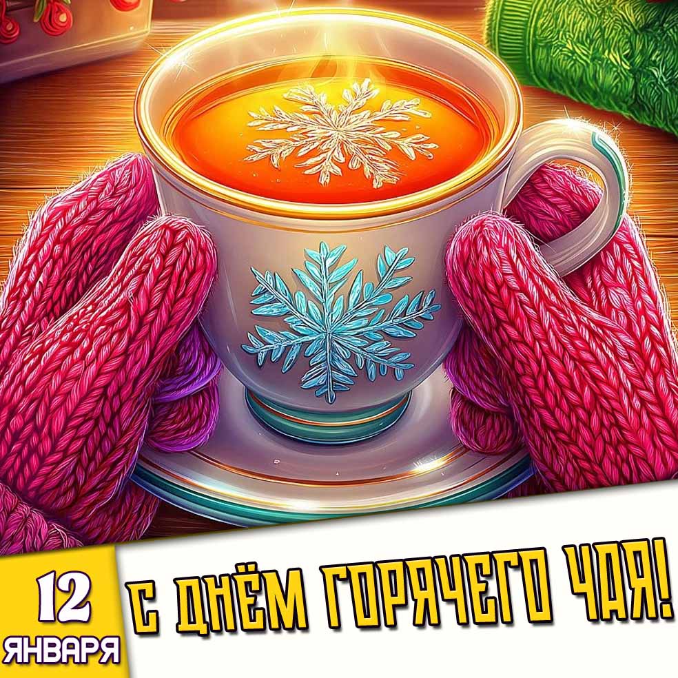 Картинка 12 января - с днём горячего чая!