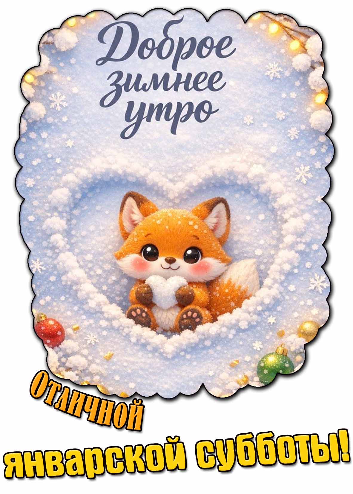 Картинка "Доброе зимнее утро! Отличной январской субботы!"