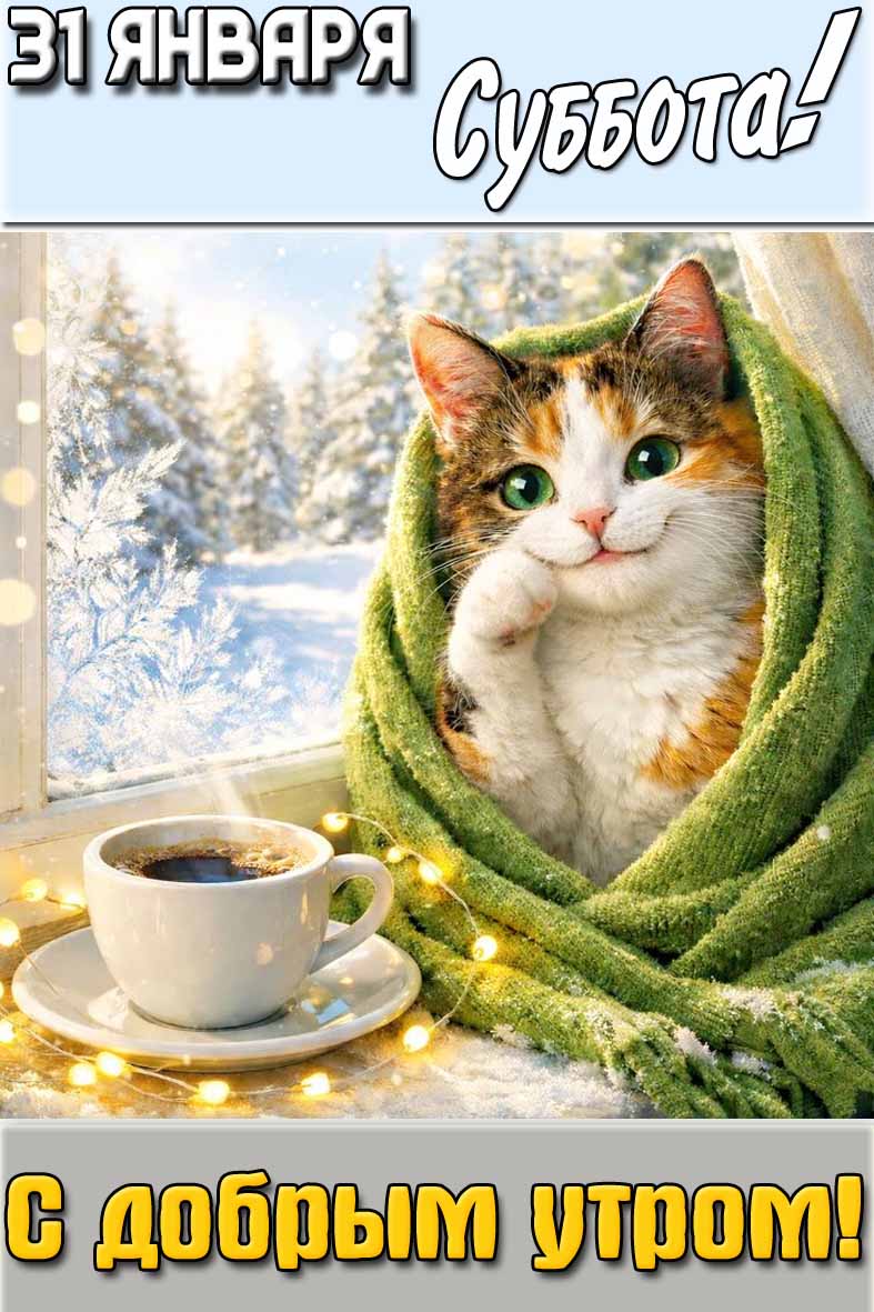 Красивая картинка "31 января суббота! С добрым утром!"