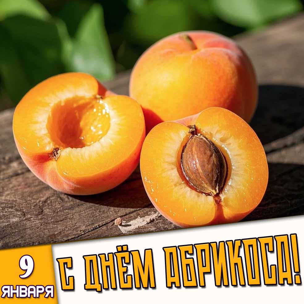 Картинка 9 января - с днём абрикоса!