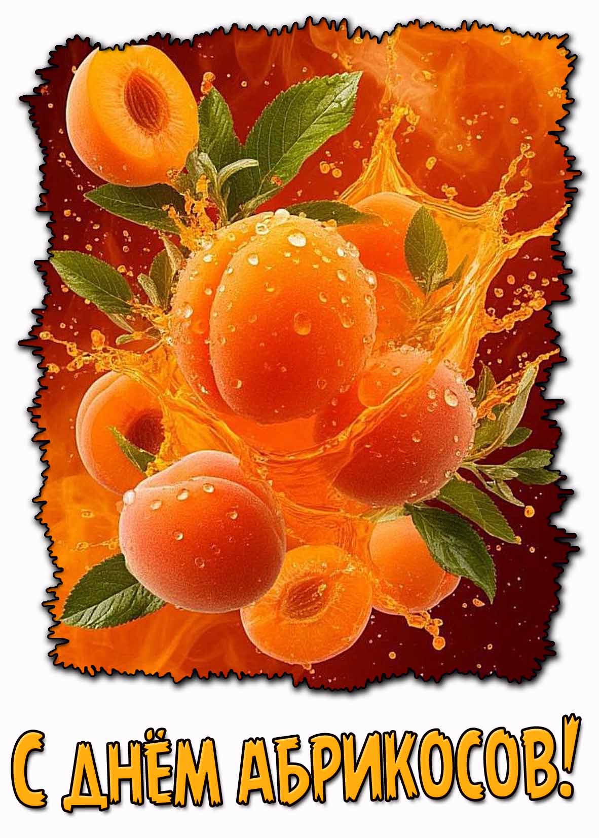 С днём абрикосов! - красивая открытка