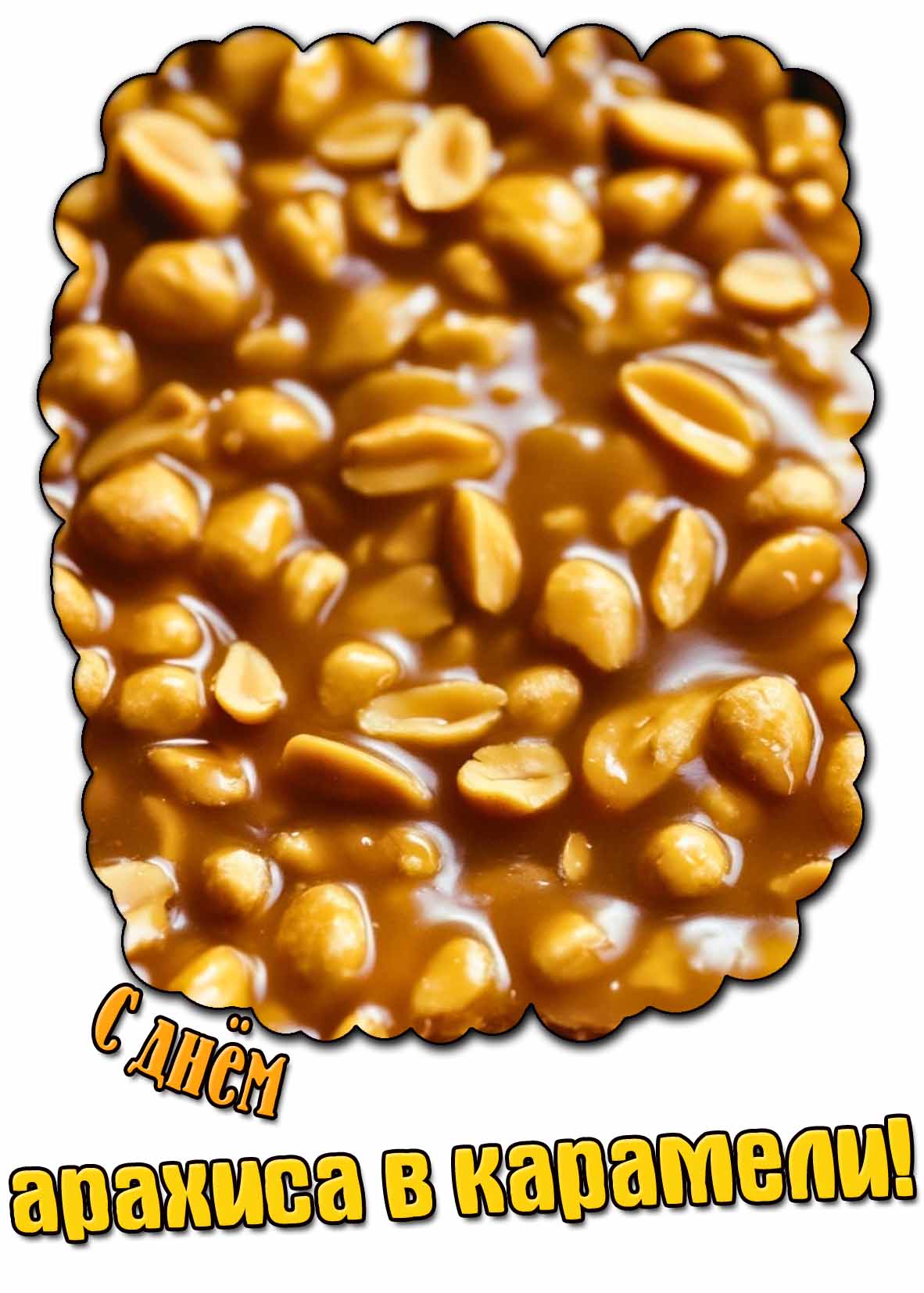 С днём арахиса в карамели! - красивая открытка