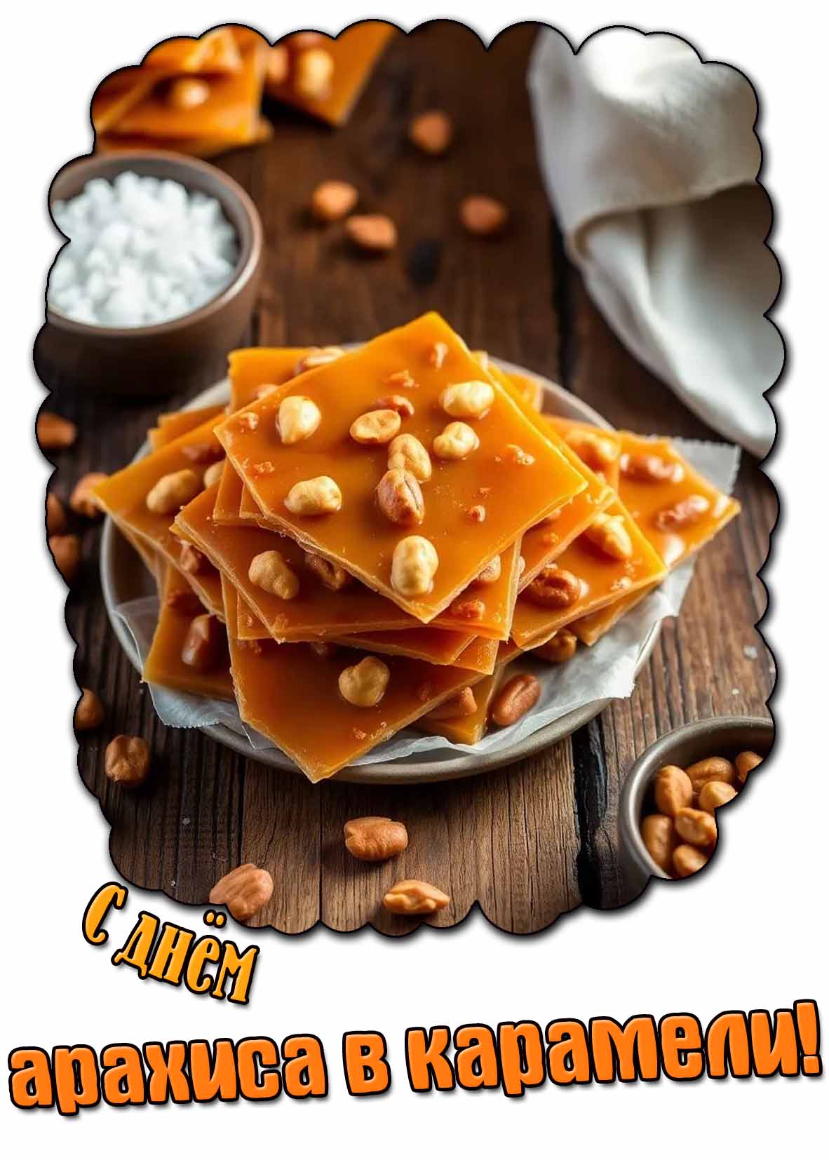 Красивая картинка с днём арахиса в карамели