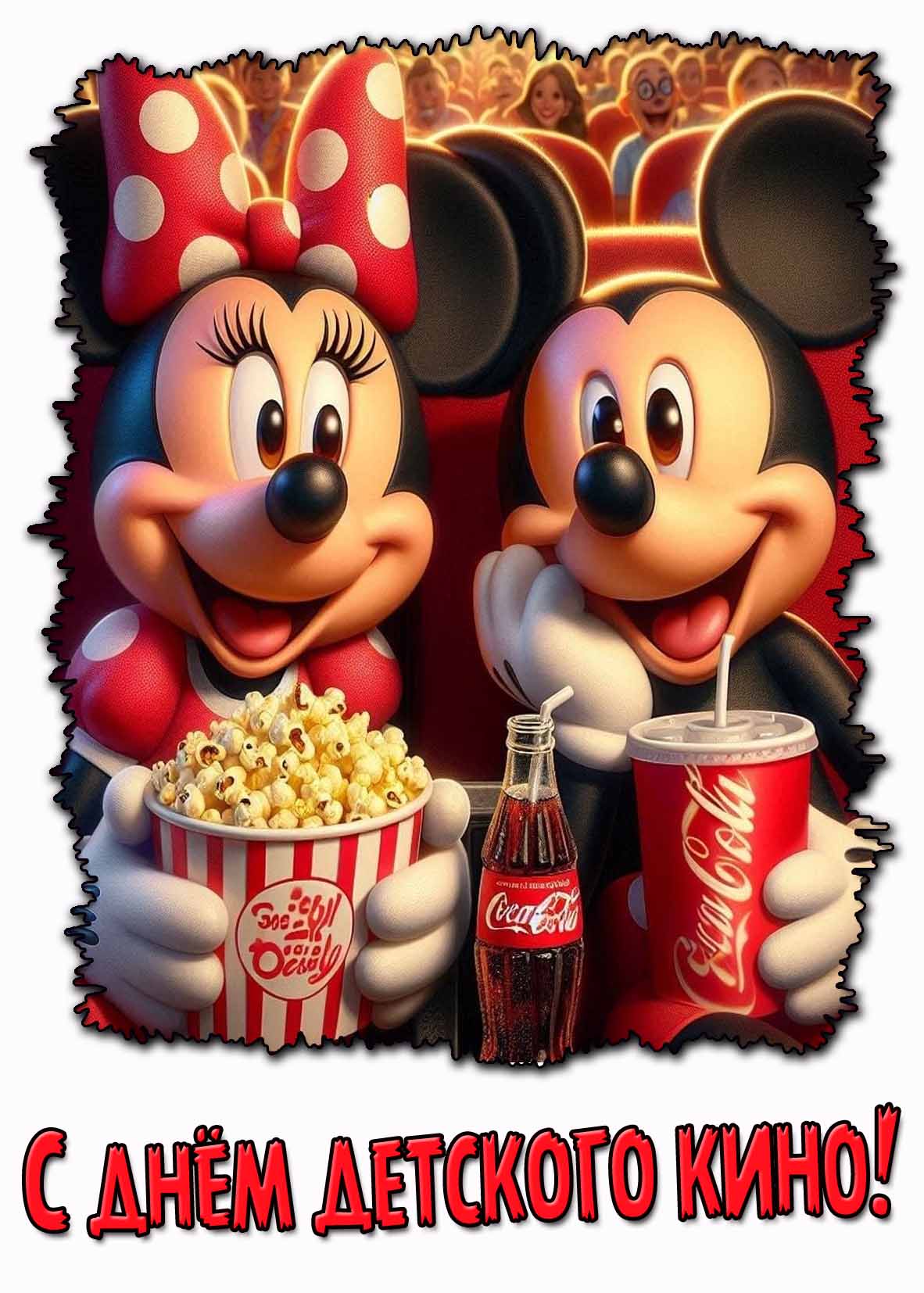 Мультяшная открытка с днём детского кино