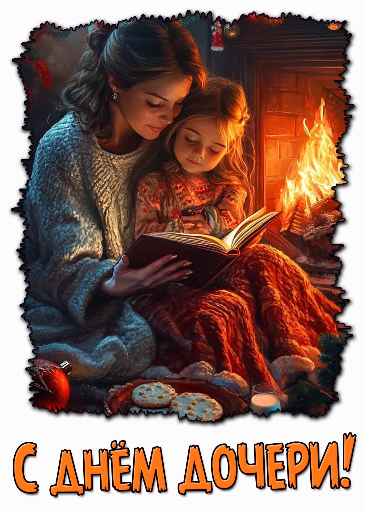 Рождественская картинка с днём дочери