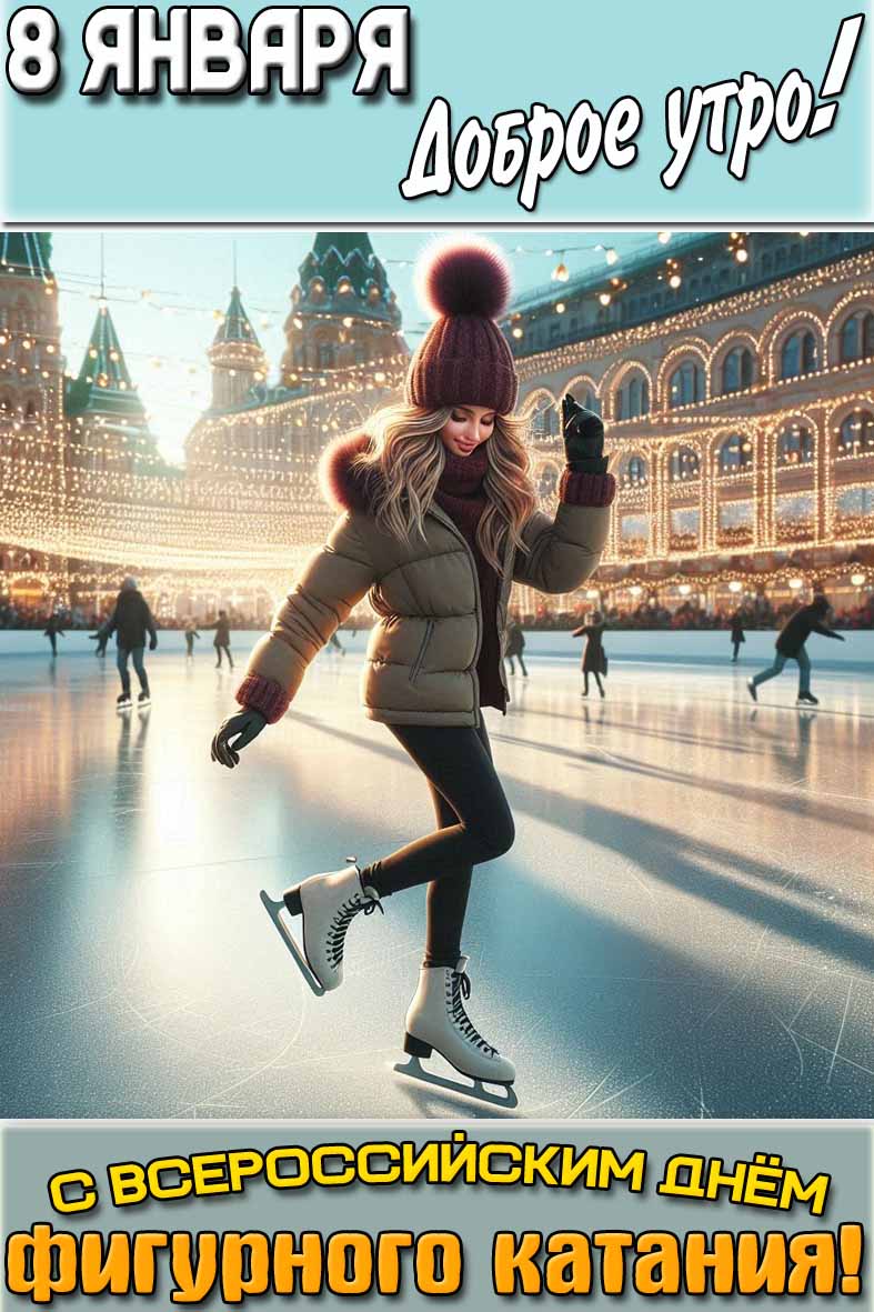 Картинка "8 января доброе утро! С Всероссийским днём фигурного катания!"