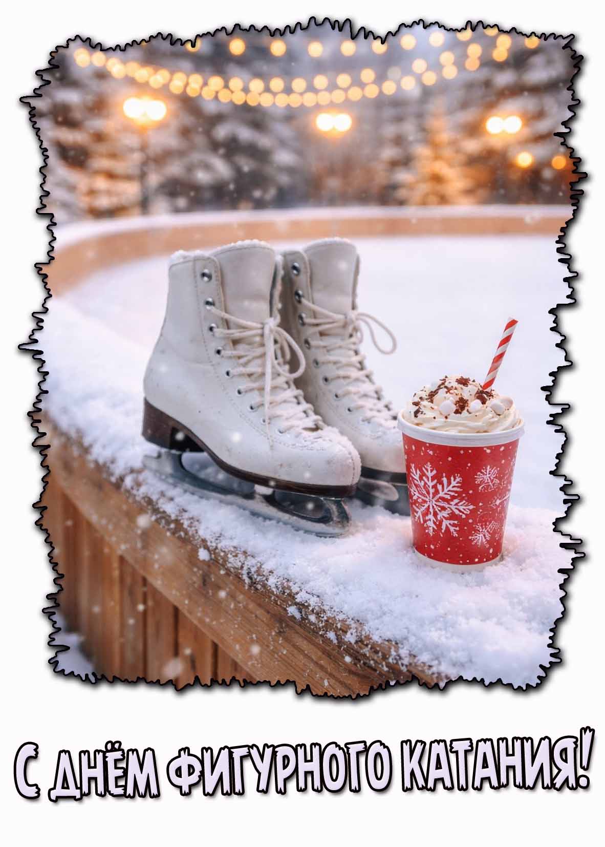 С днём фигурного катания! - красивая открытка