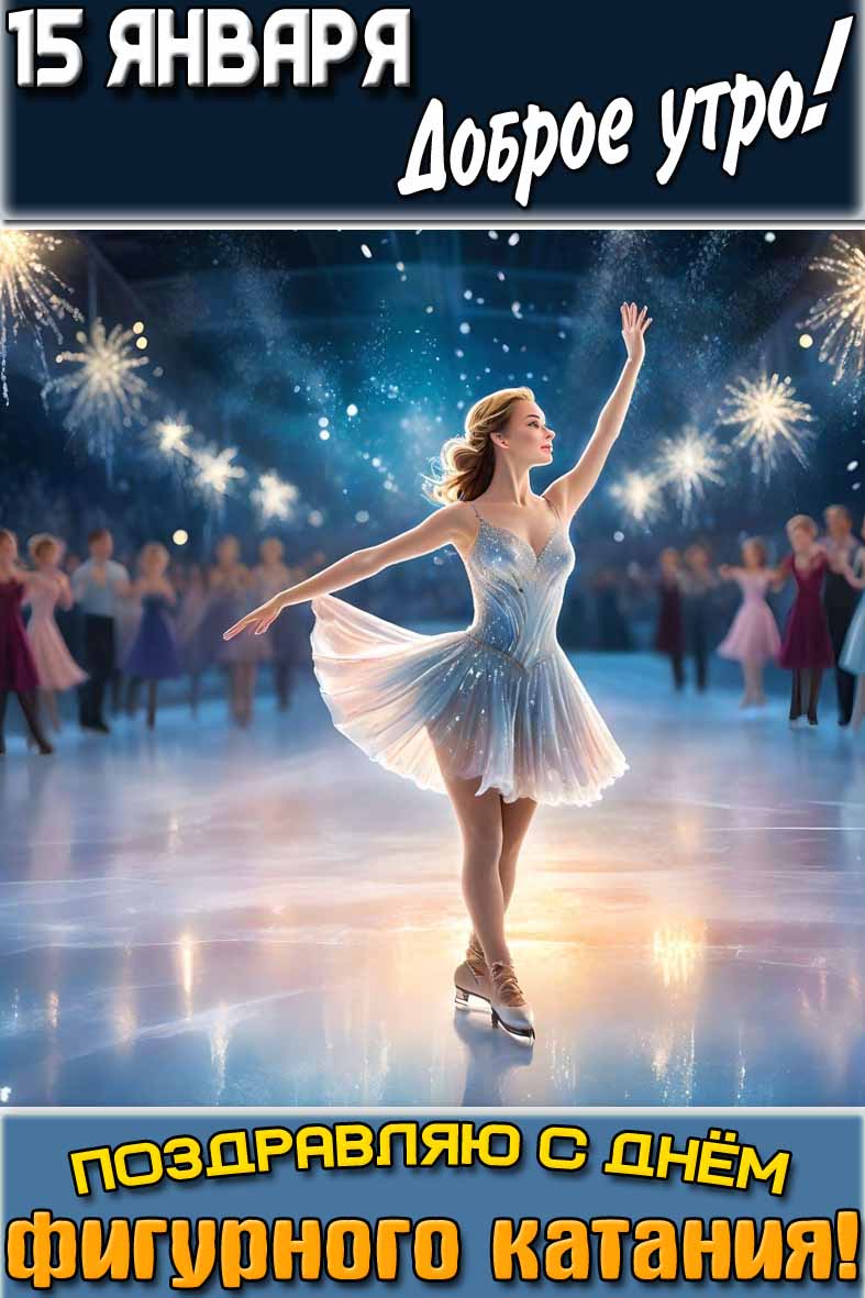 Картинка "15 января доброе утро! Поздравляю с днём фигурного катания!"
