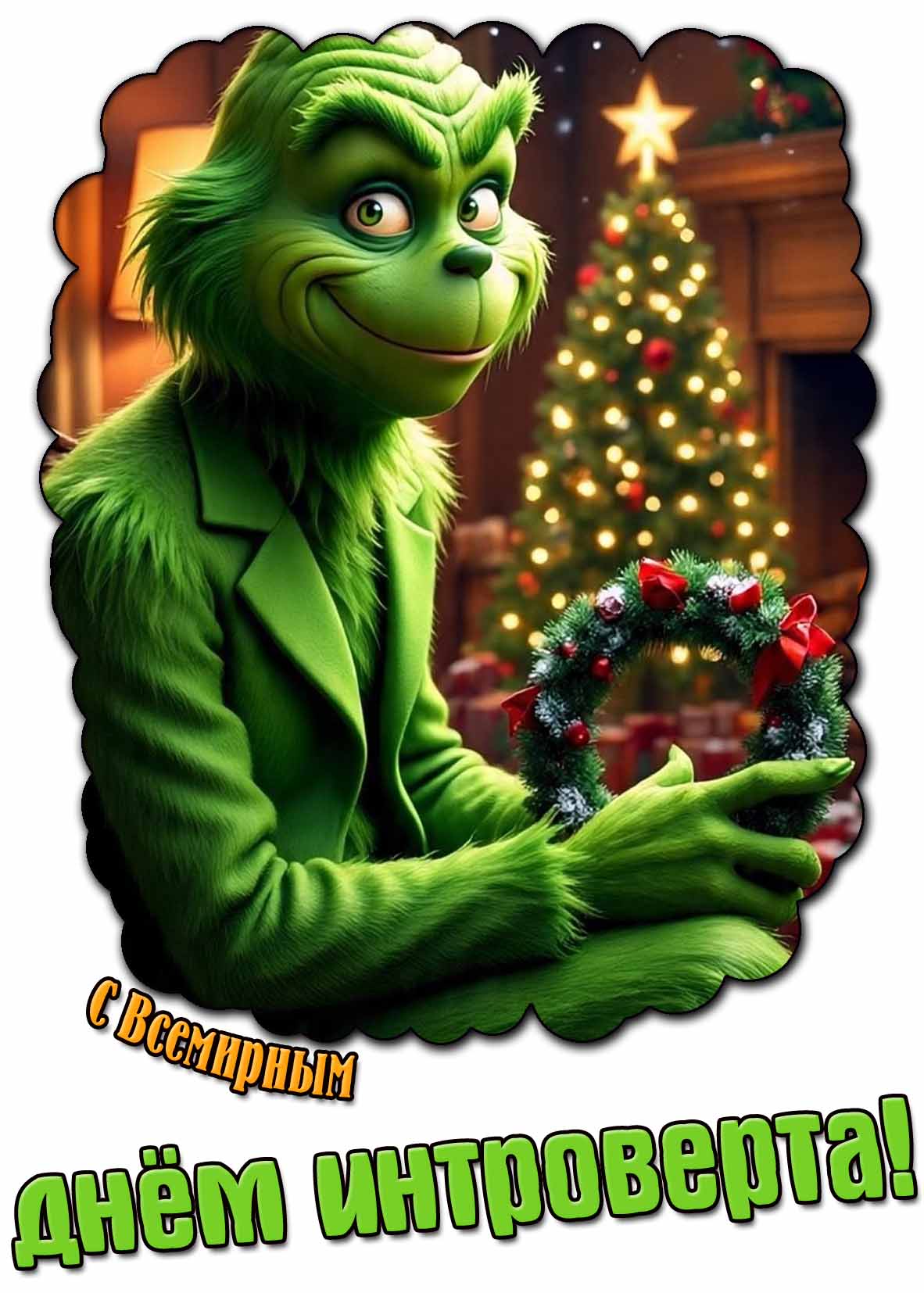 С Всемирным днём интроверта! - картинка с Гринчем