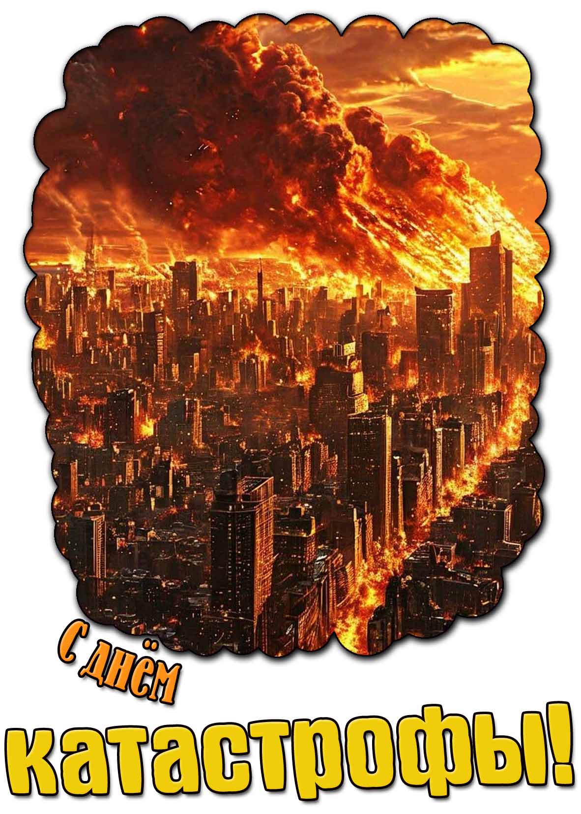 С днём катастрофы! - эффектная открытка