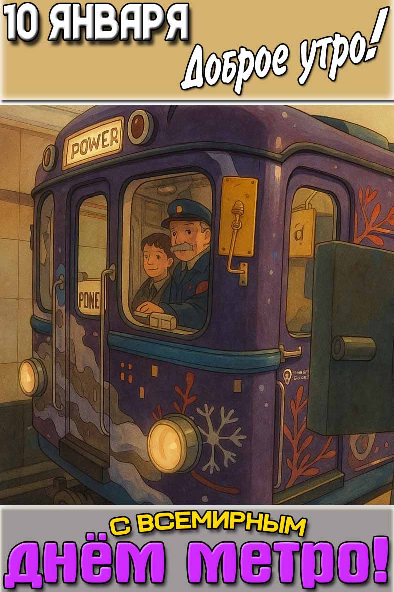 Картинка "10 января доброе утро! С Всемирным метро!"