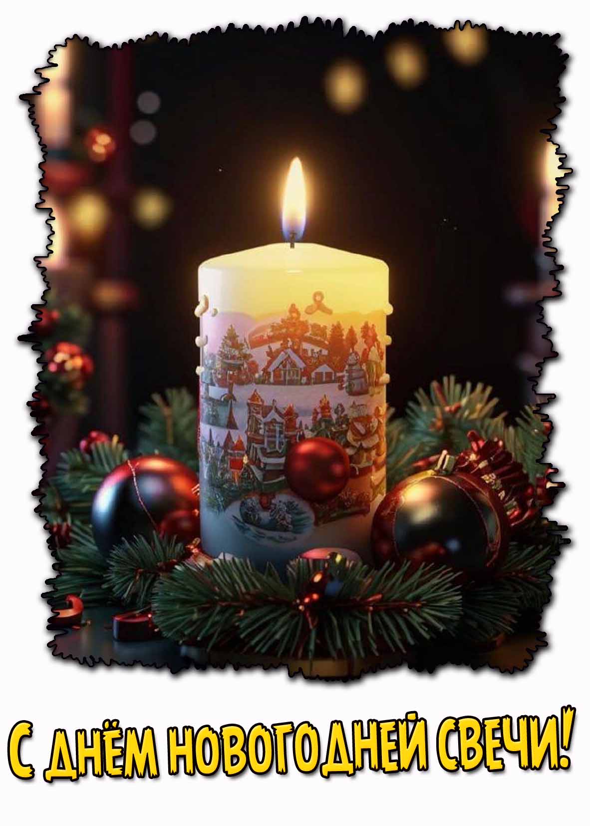 Картинка с днём новогодней свечи