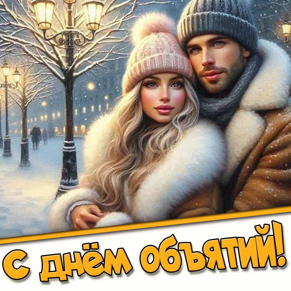 Зимняя картинка с днём объятий