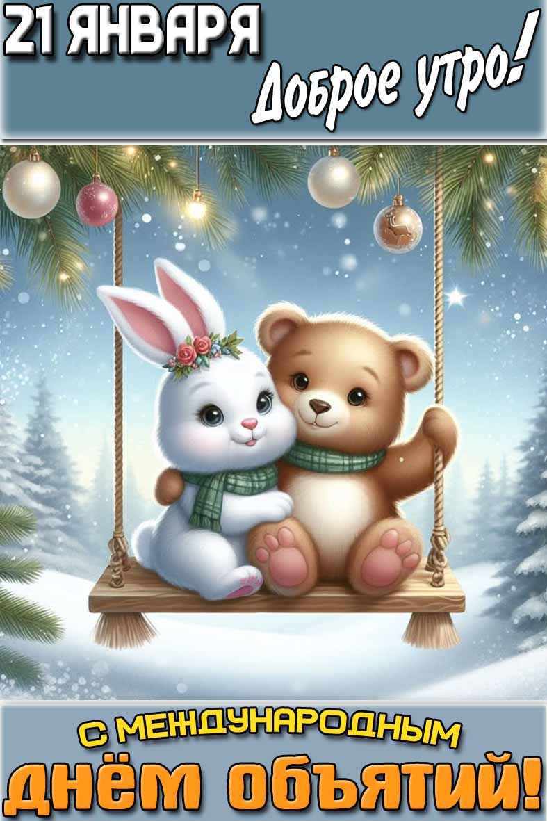 Картинка "21 января доброе утро! С Международным днём объятий!"