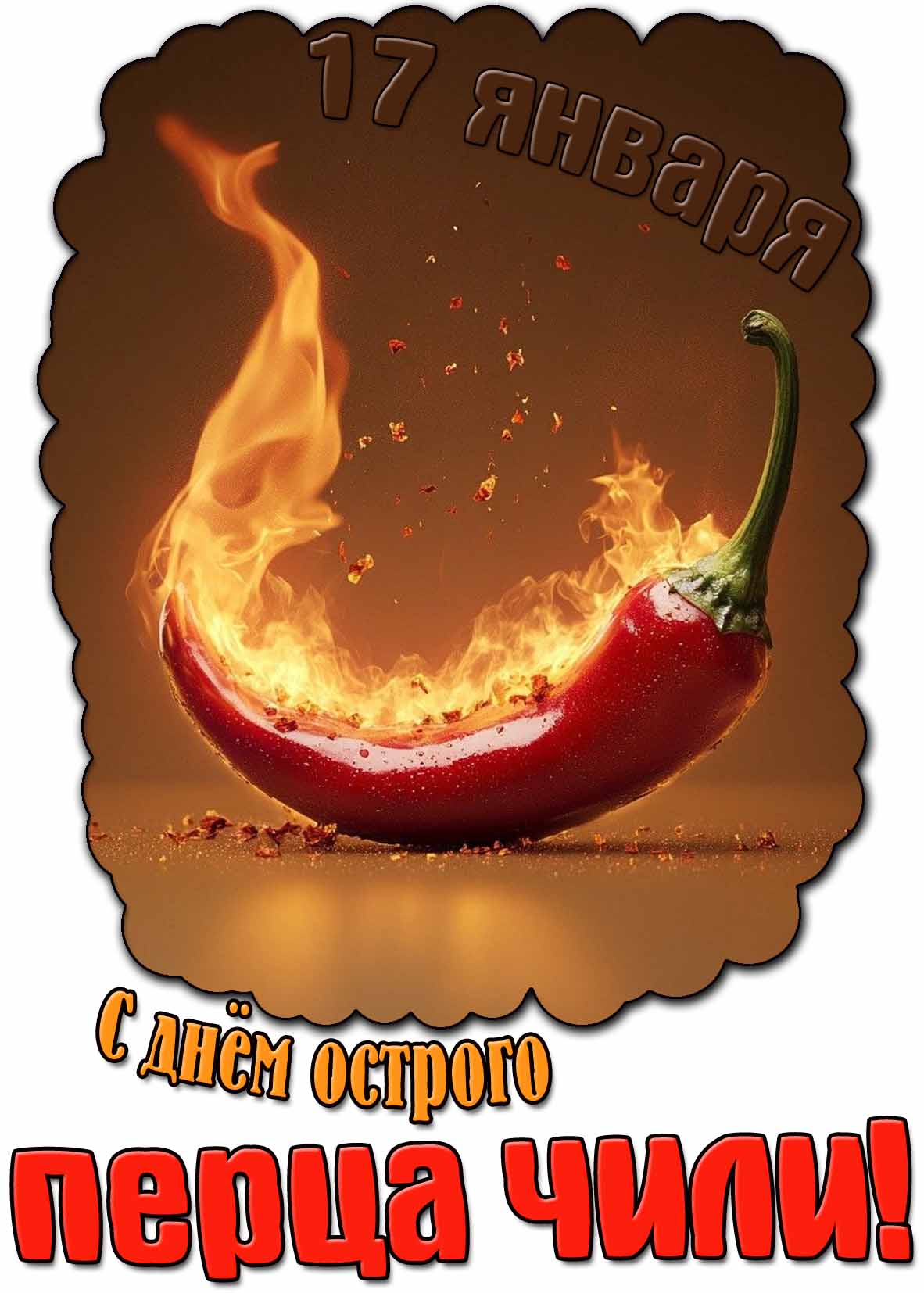 Картинка с днём острого перца чили - 17 января