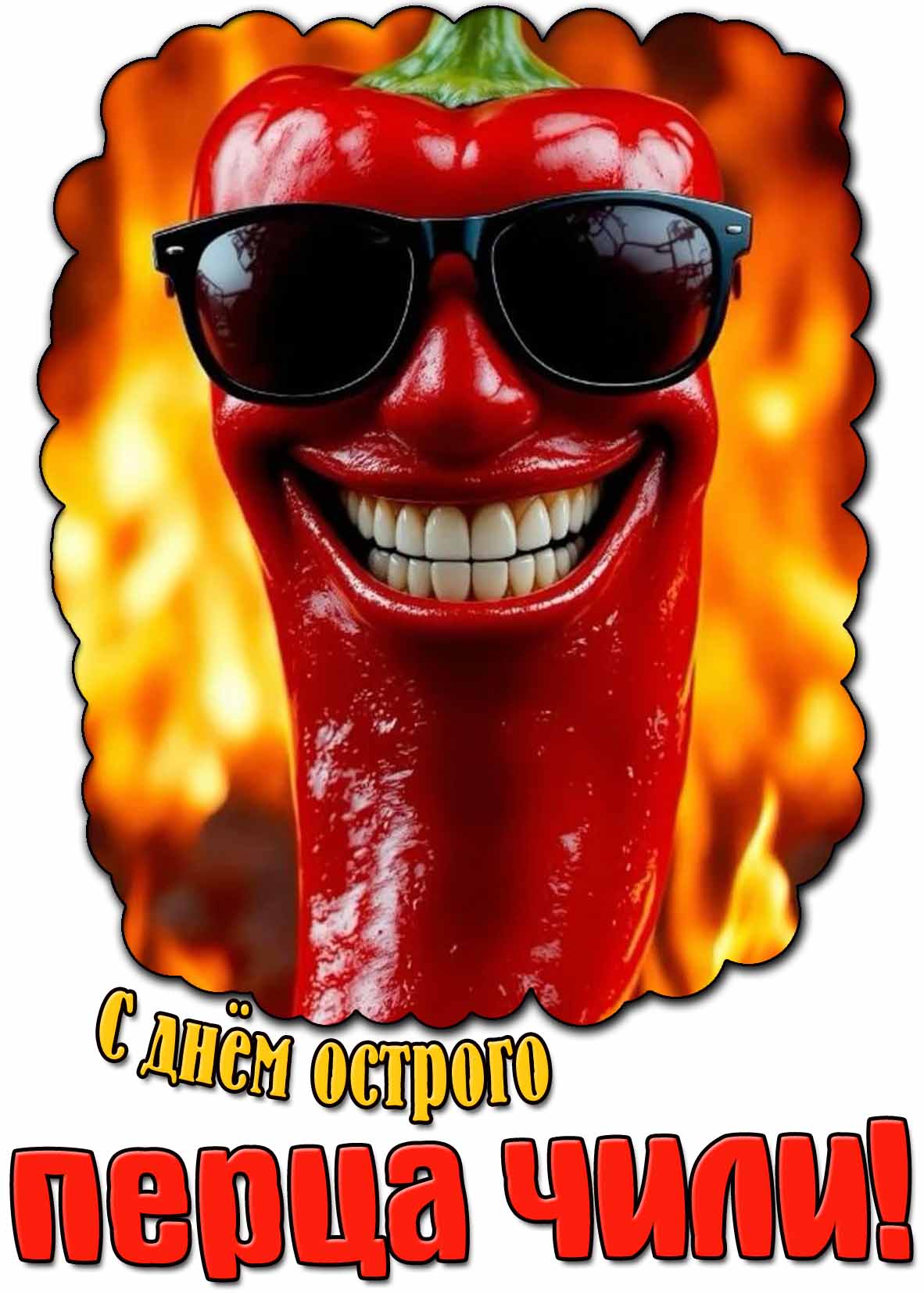 С днём острого перца чили! - прикольная открытка