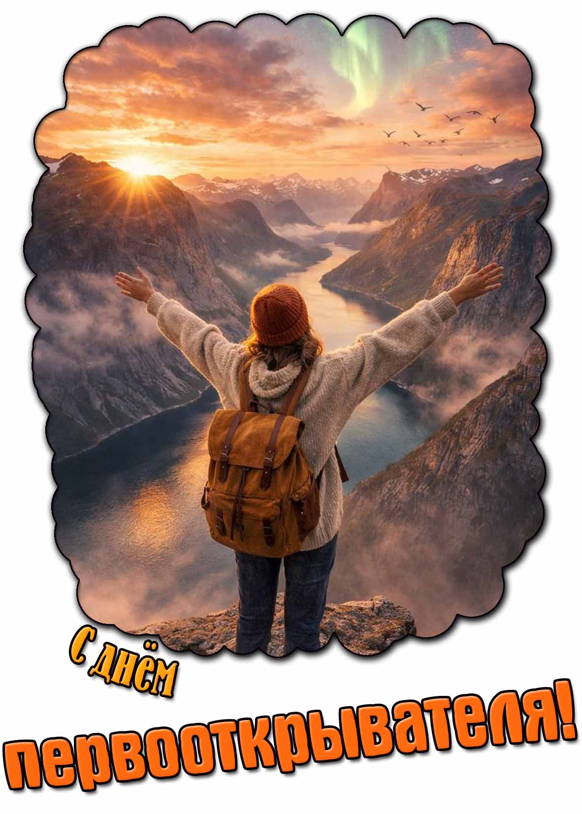 Красивая открытка с днём первооткрывателя