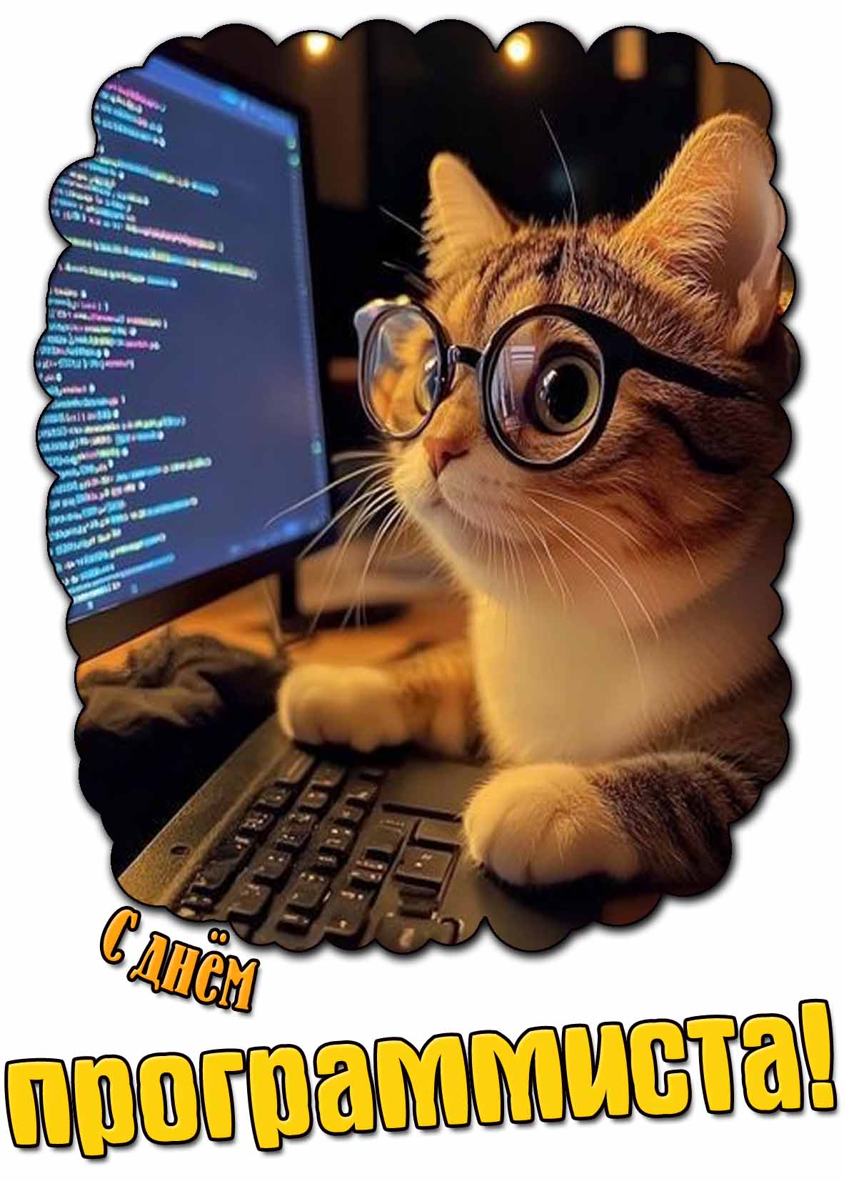 Смешная открытка с днём программиста