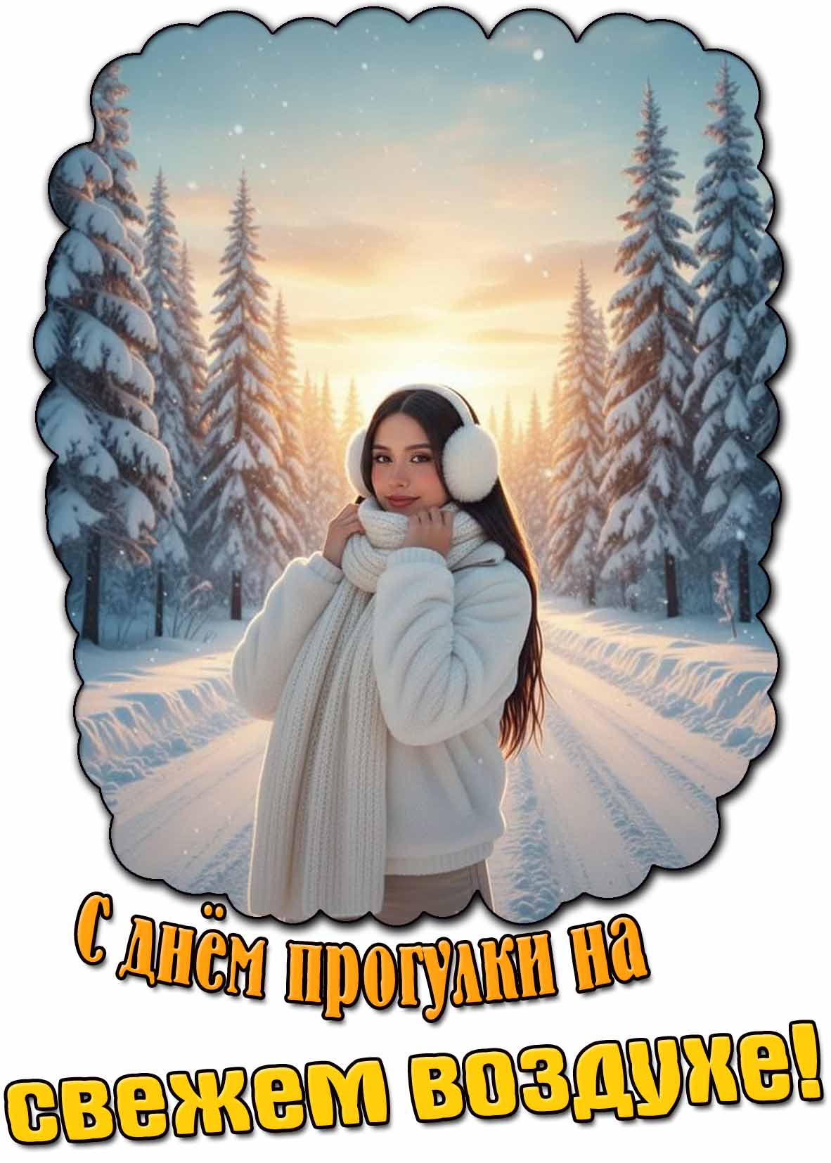 С днём прогулки на свежем воздухе! - картинка с девушкой