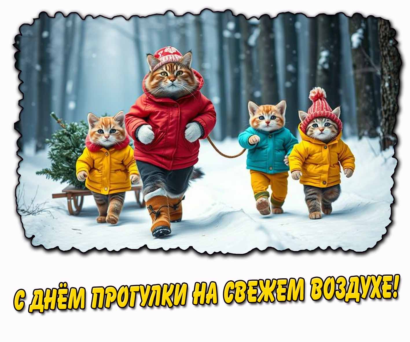 Прикольная картинка ко дню прогулки на свежем воздухе