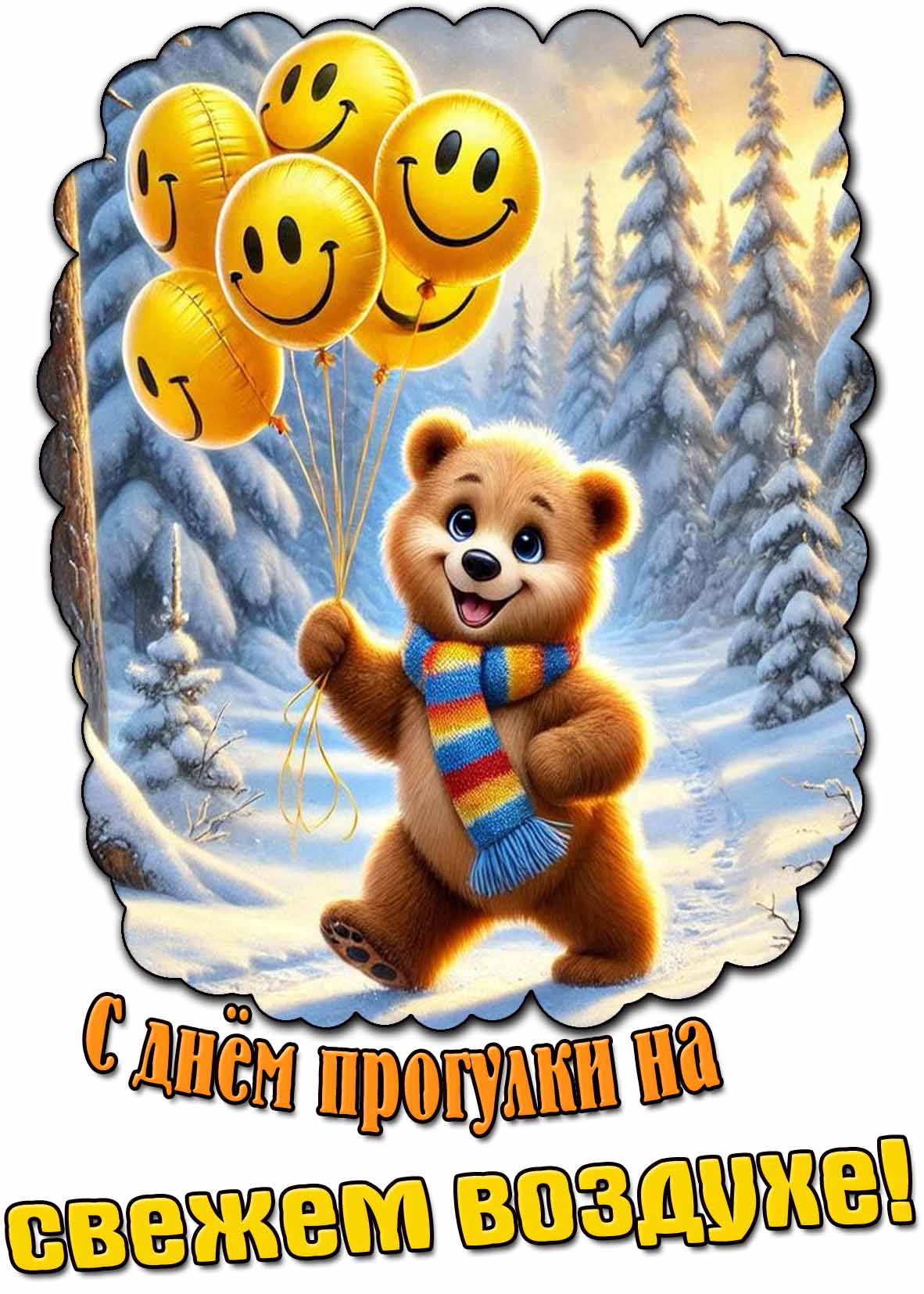 Красивая картинка с днём прогулки на свежем воздухе