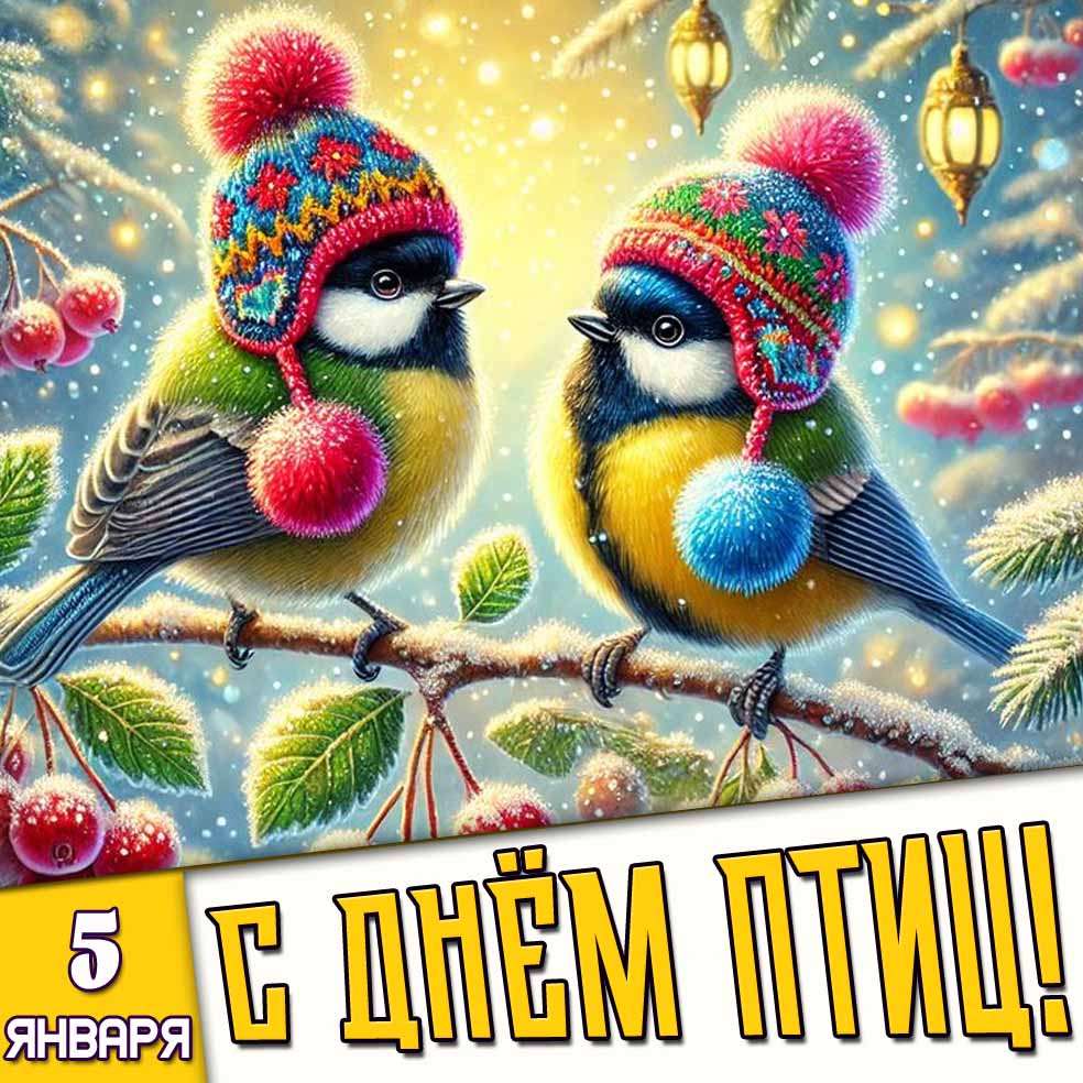 Картинка 5 января - день птиц!