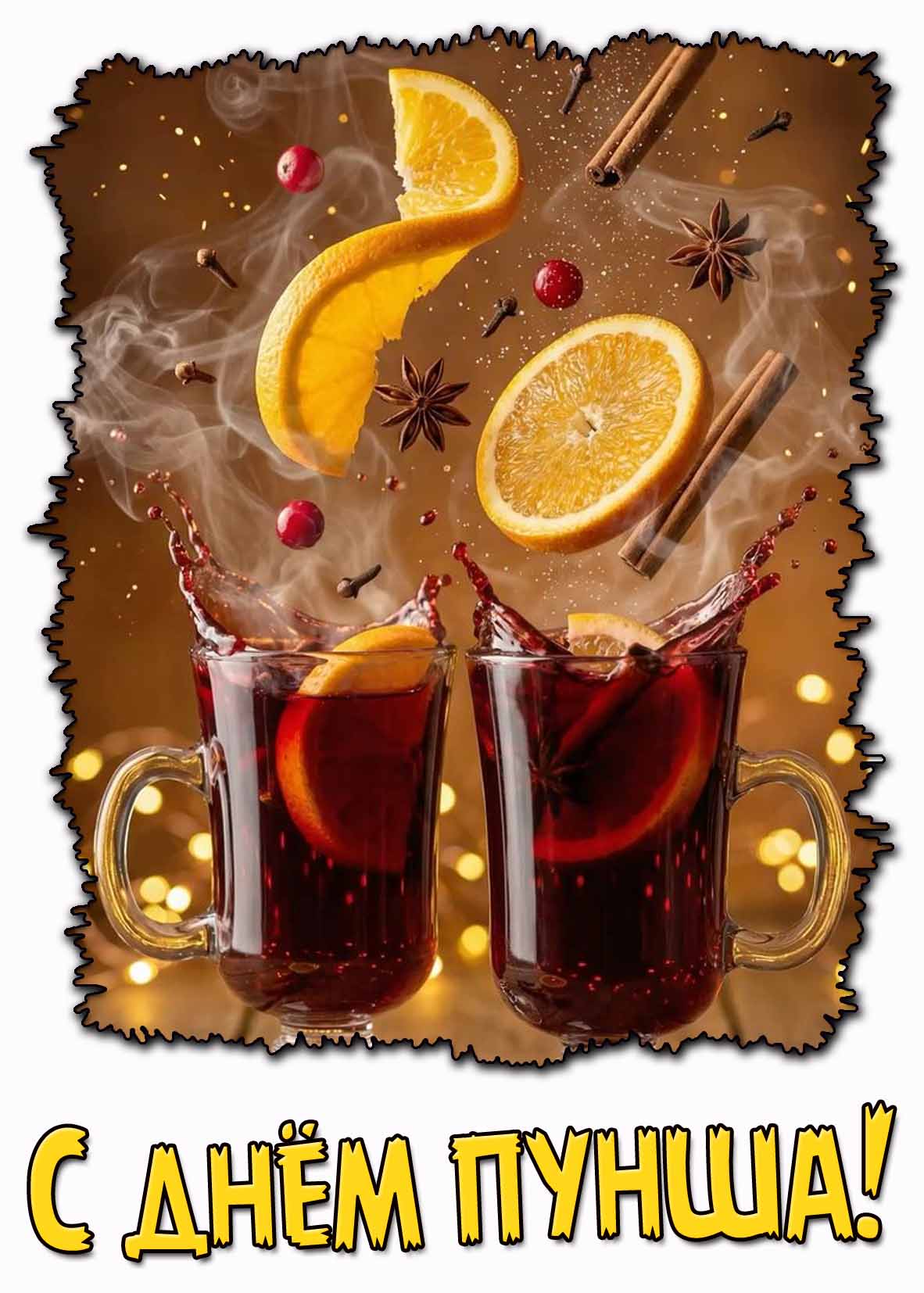 С днём пунша! - открытка