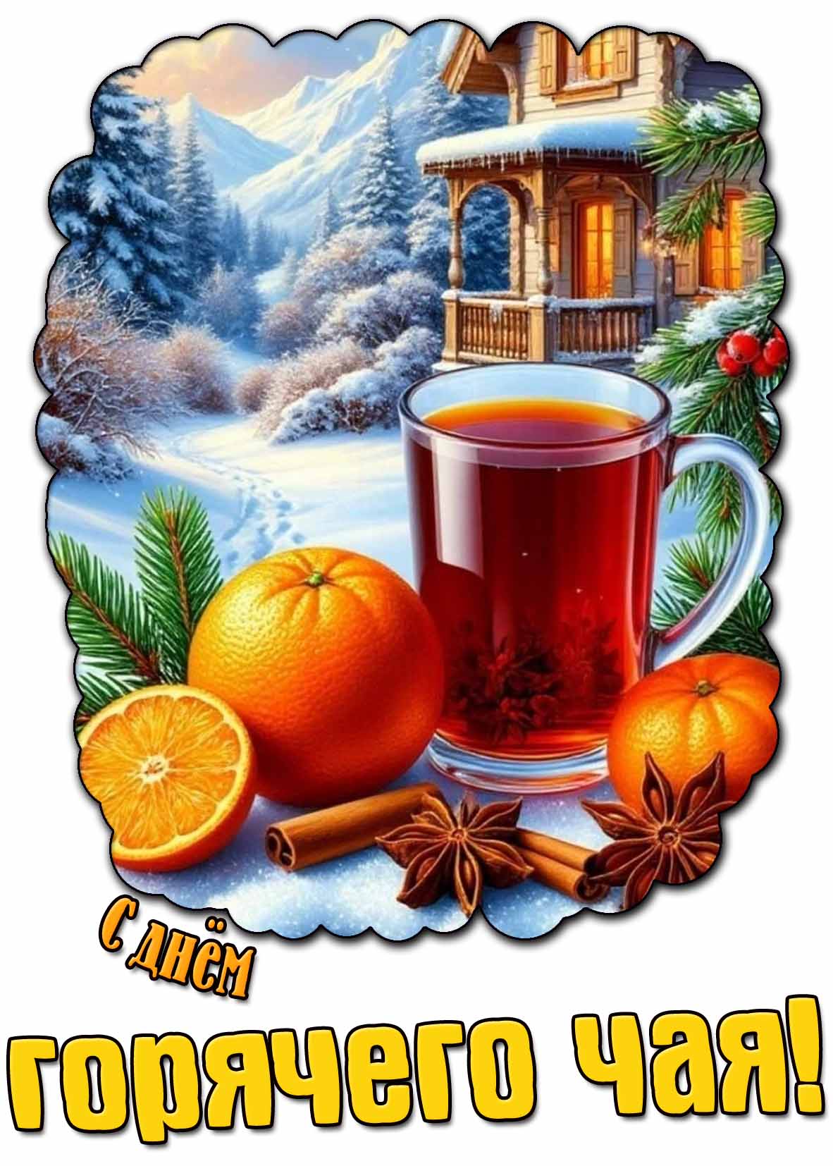 Красивая картинка с днём горячего чая