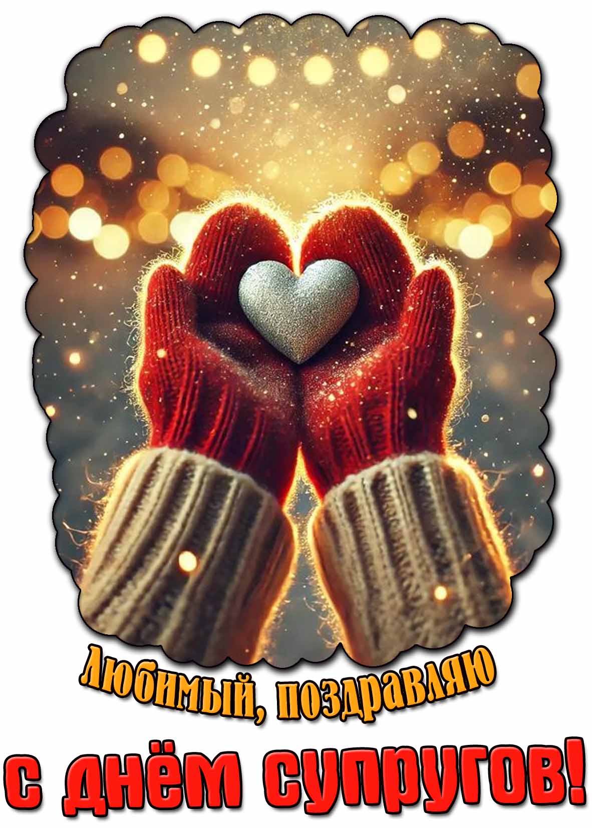 Открытка "Любимый, поздравляю с днём супругов!"