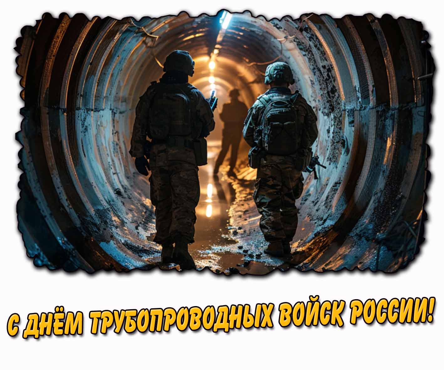 Прикольная открытка с днём трубопроводных войск