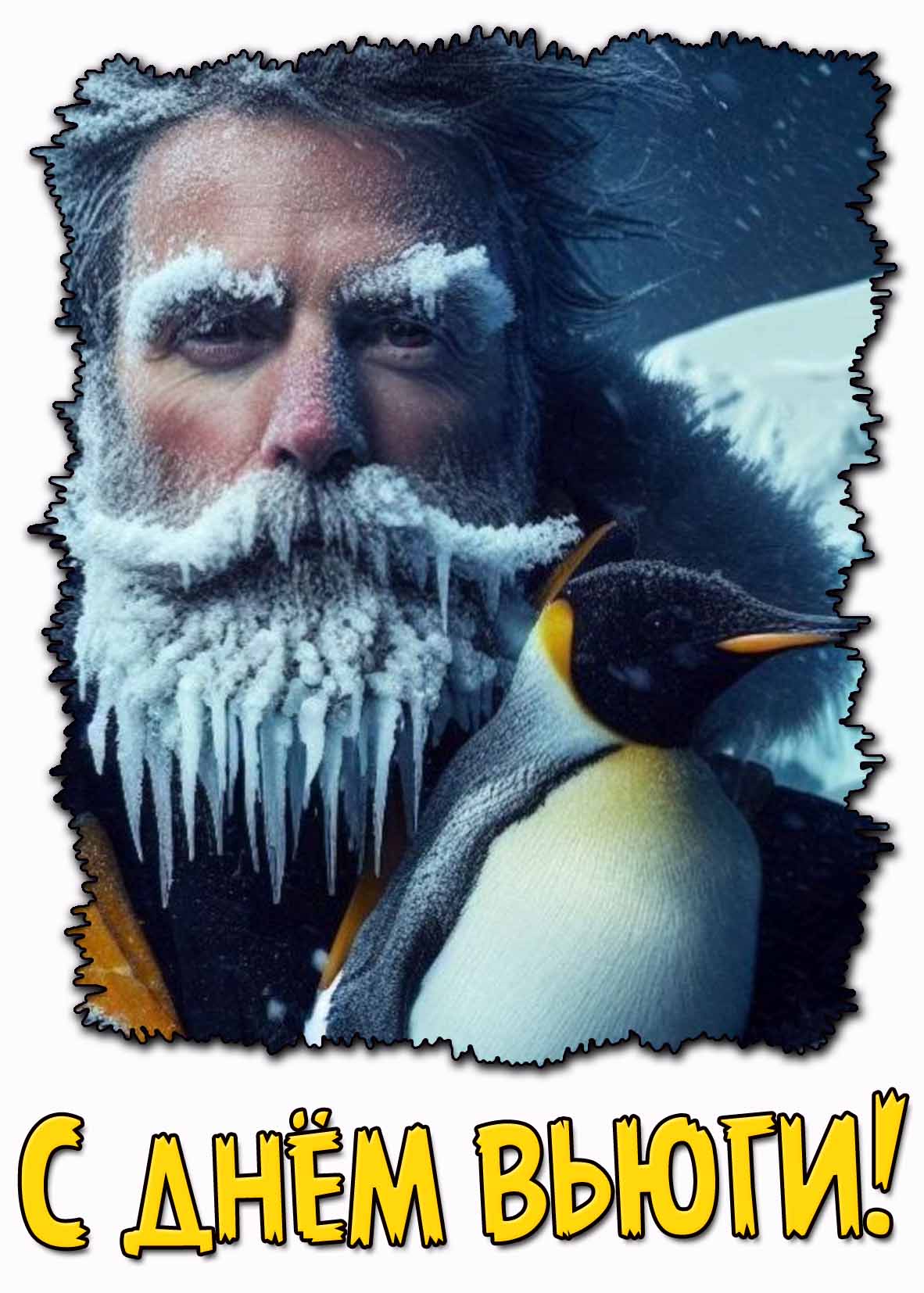 С днём вьюги! - красивая открытка