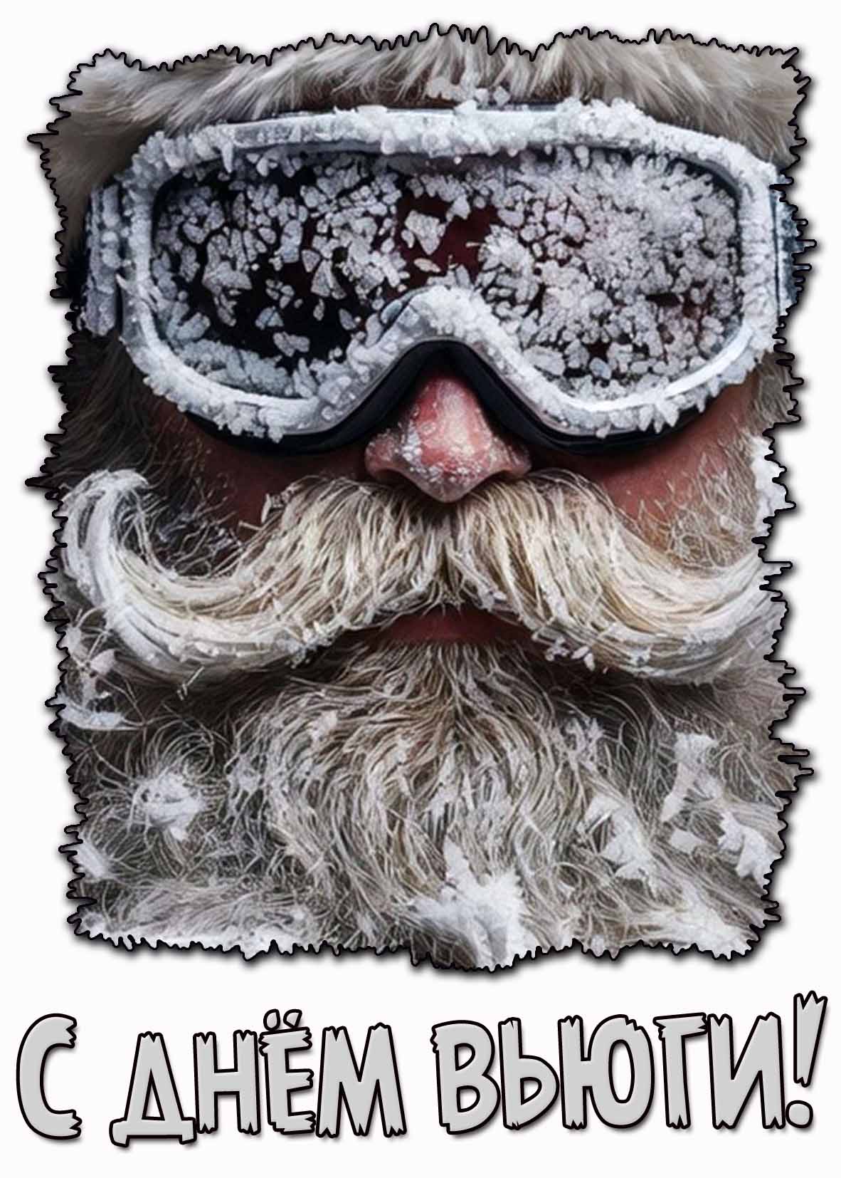 Прикольная открытка с днём вьюги