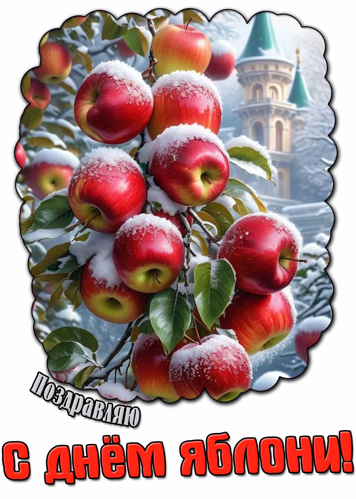 Картинка "Поздравляю с днём яблони!"