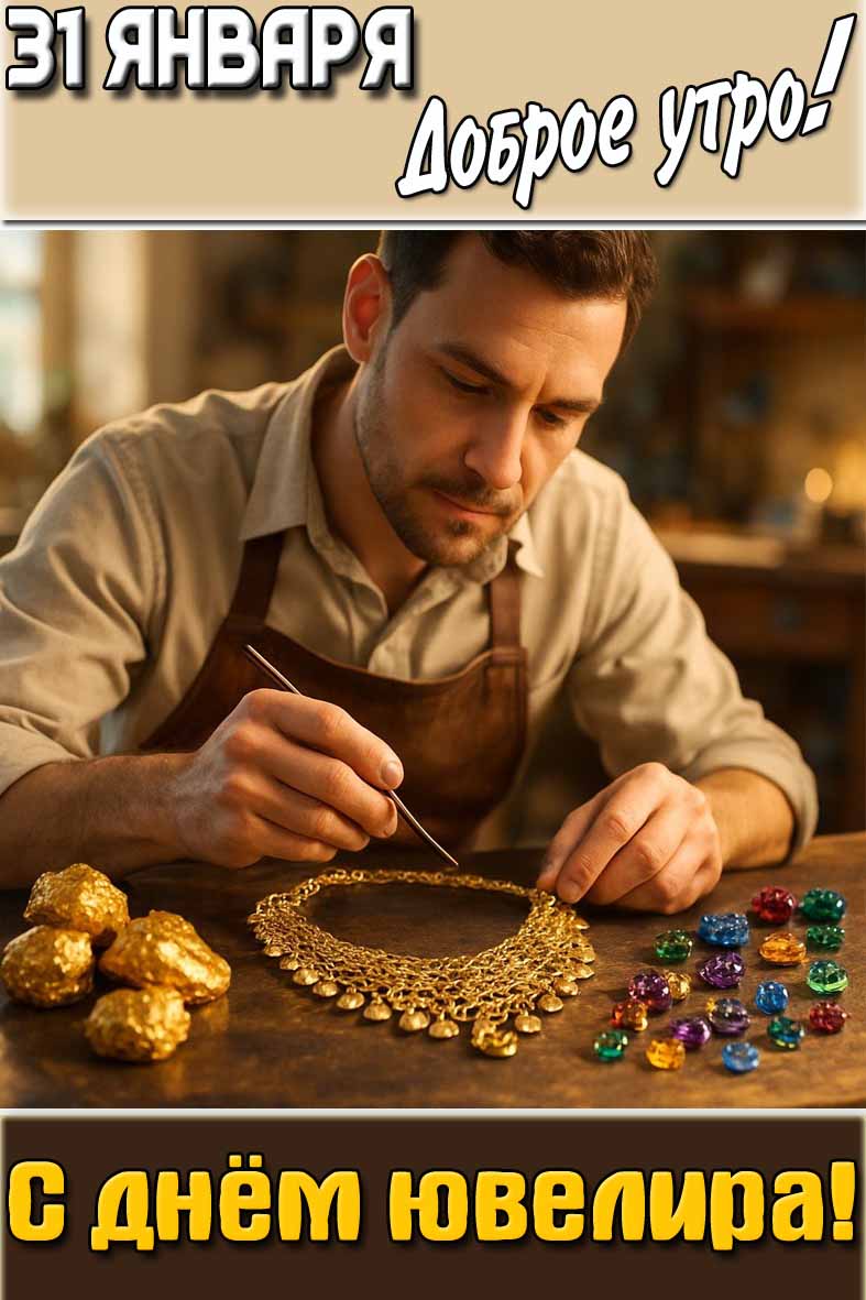 Картинка "31 января доброе утро! С днём ювелира!"