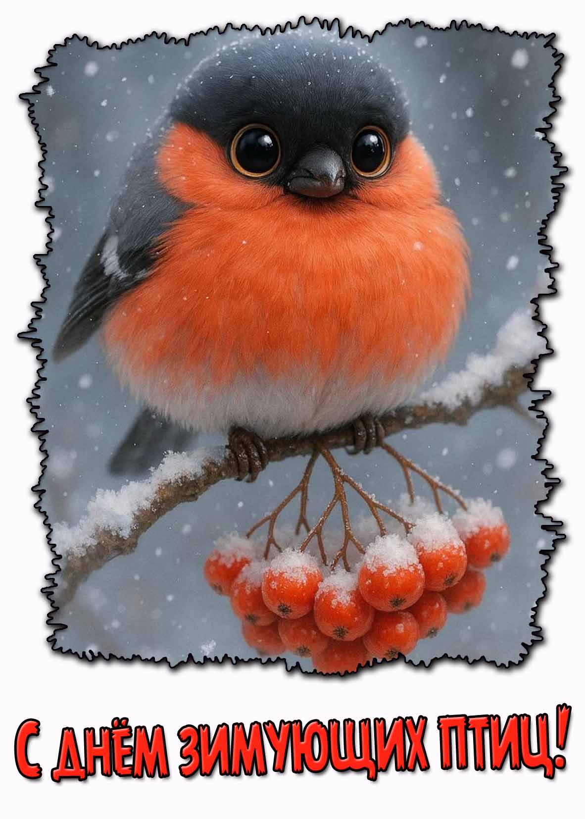 Картинка с днём зимующих птиц