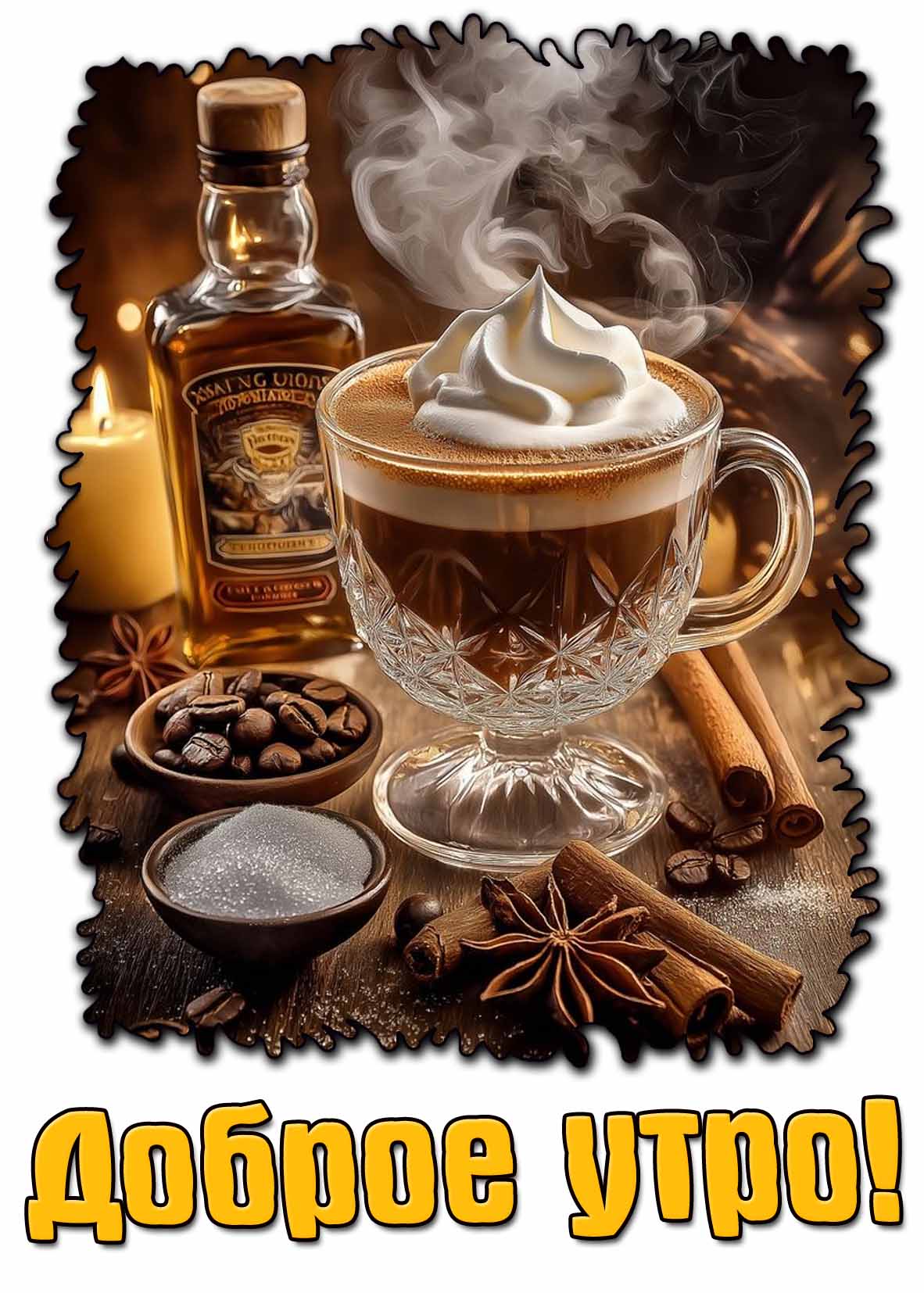 Доброе утро! - картинка с ирландским кофе