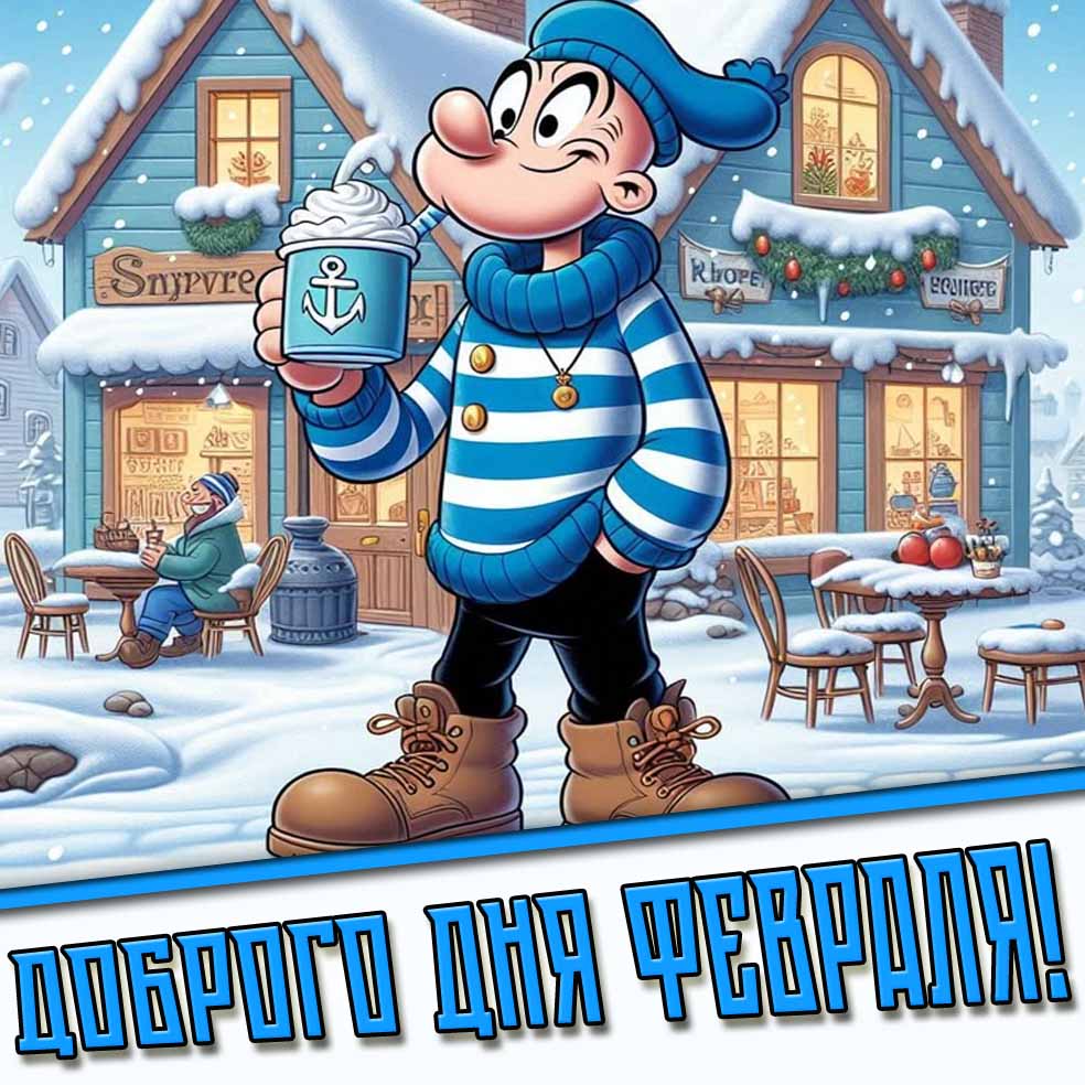 Креативная картинка доброго дня февраля