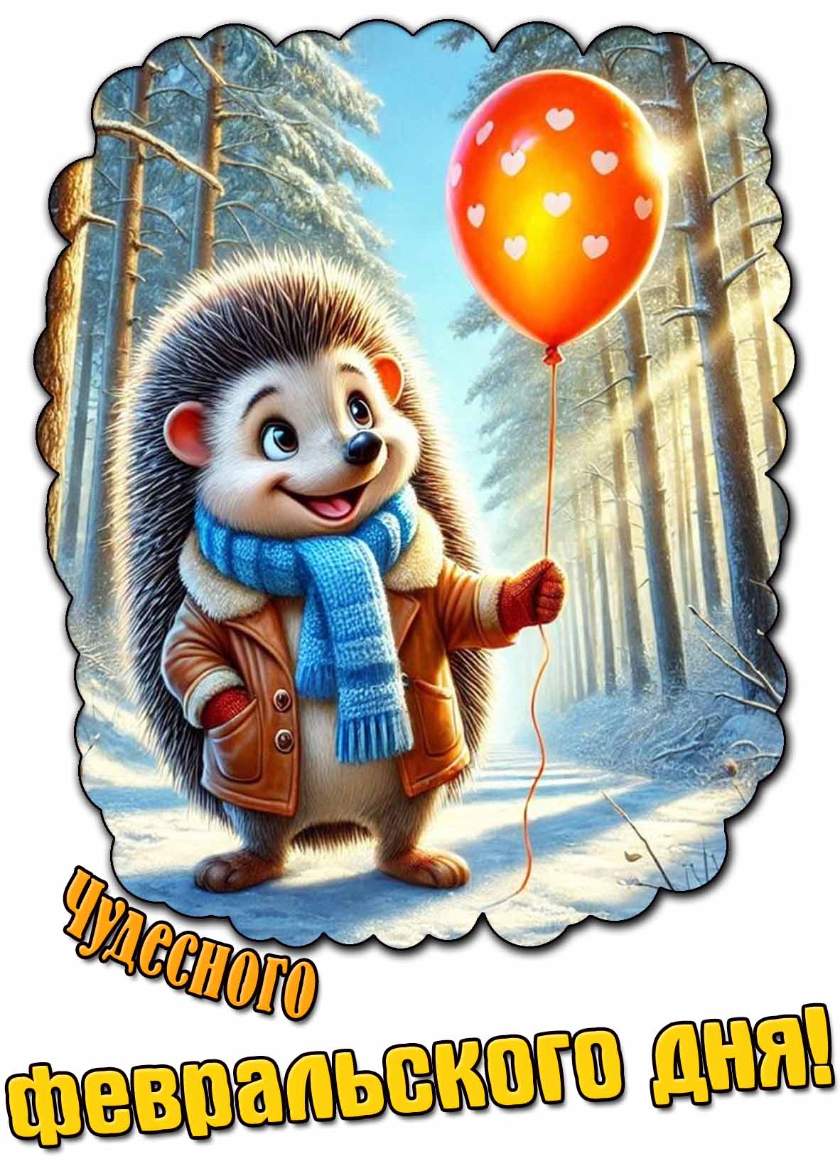 Открытка чудесного февральского дня