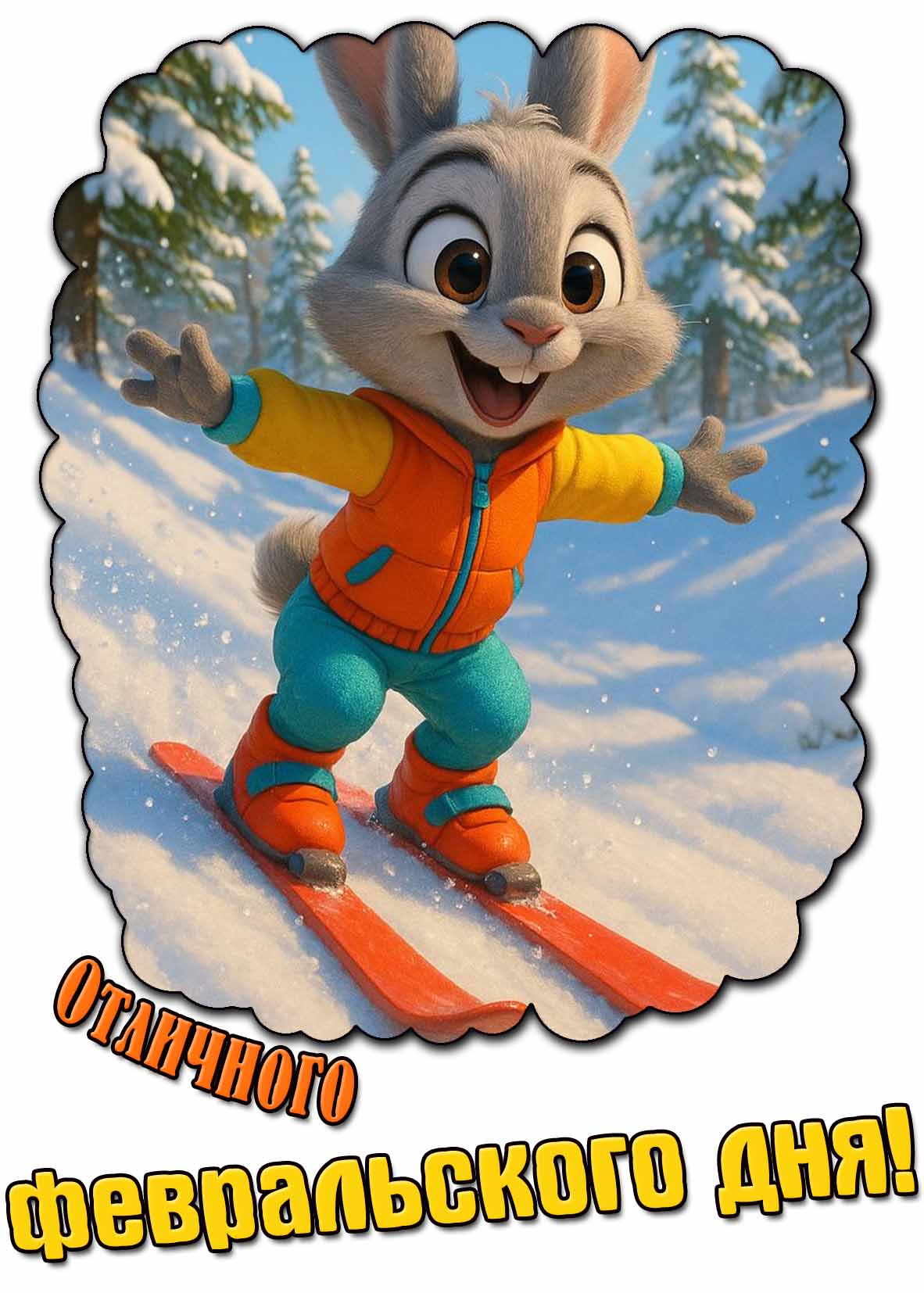 Открытка отличного февральского дня