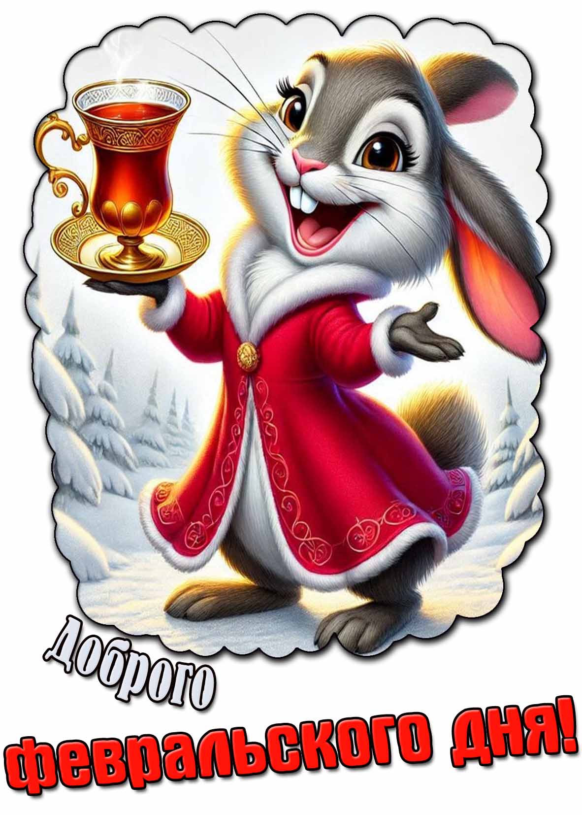 Открытка доброго февральского дня