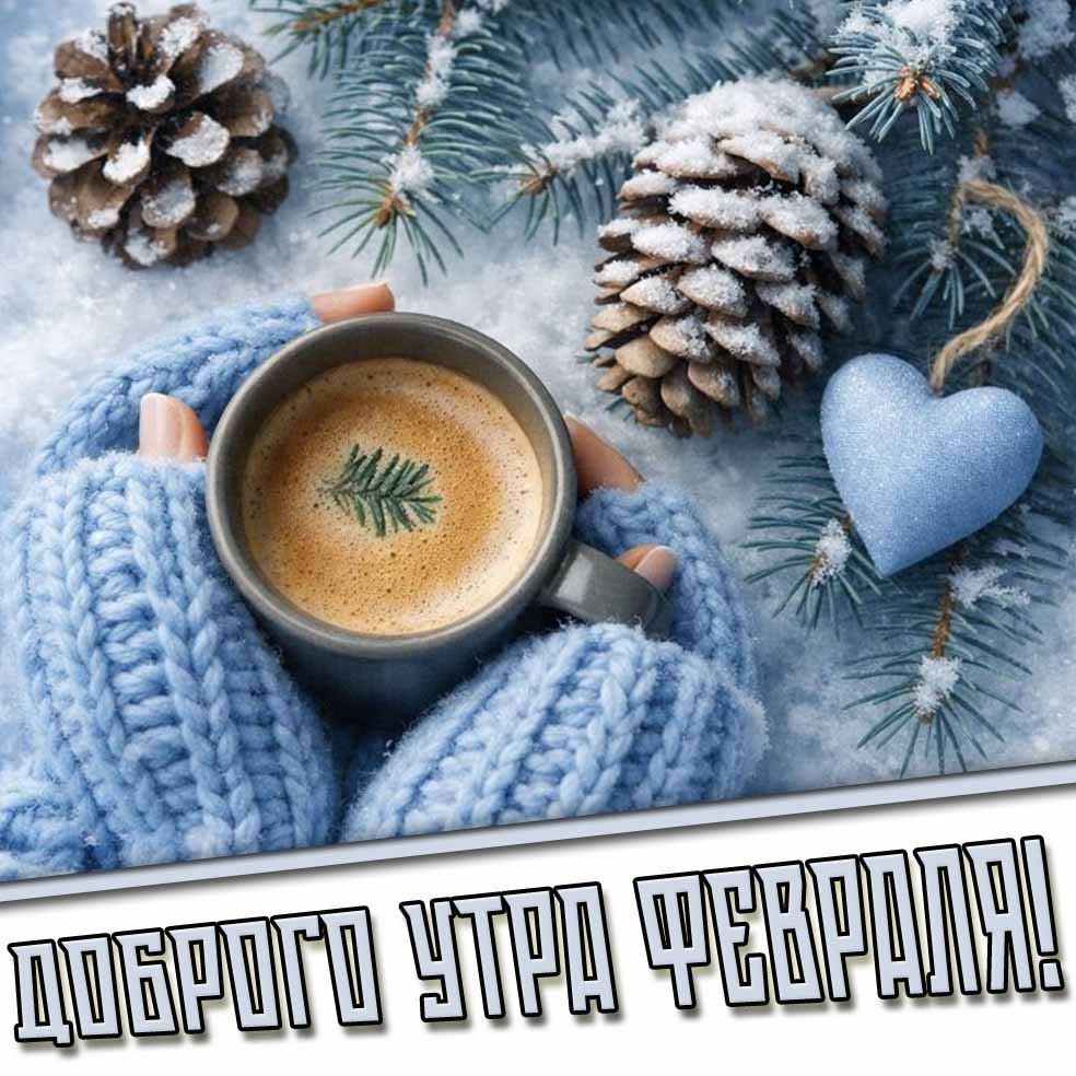 Доброго утра февраля! - картинка с кофе